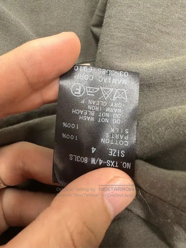 Maison Margiela Maison Margiela Gray Silk Long Sleeve Shirt . Size XXS / US 00 / IT 34 - 4 Thumbnail