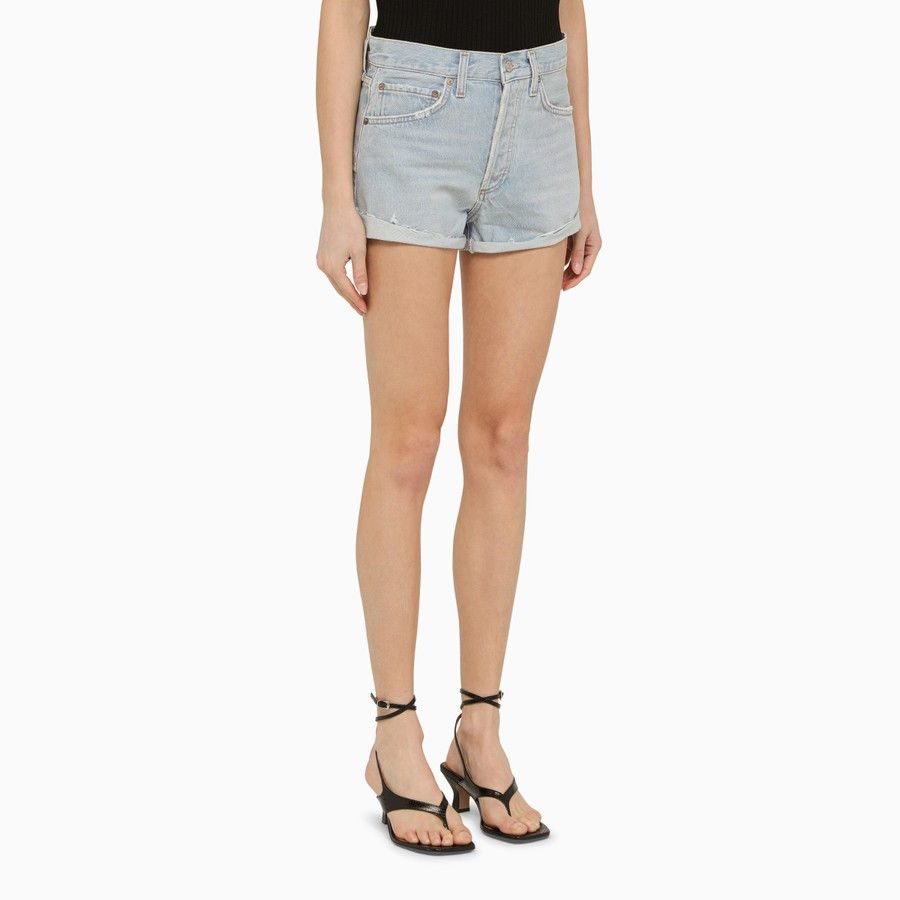 Agolde o1d2blof0724 Denim Shorts in Light Blue Size 25" / US 0 / IT 36 - 3 Thumbnail