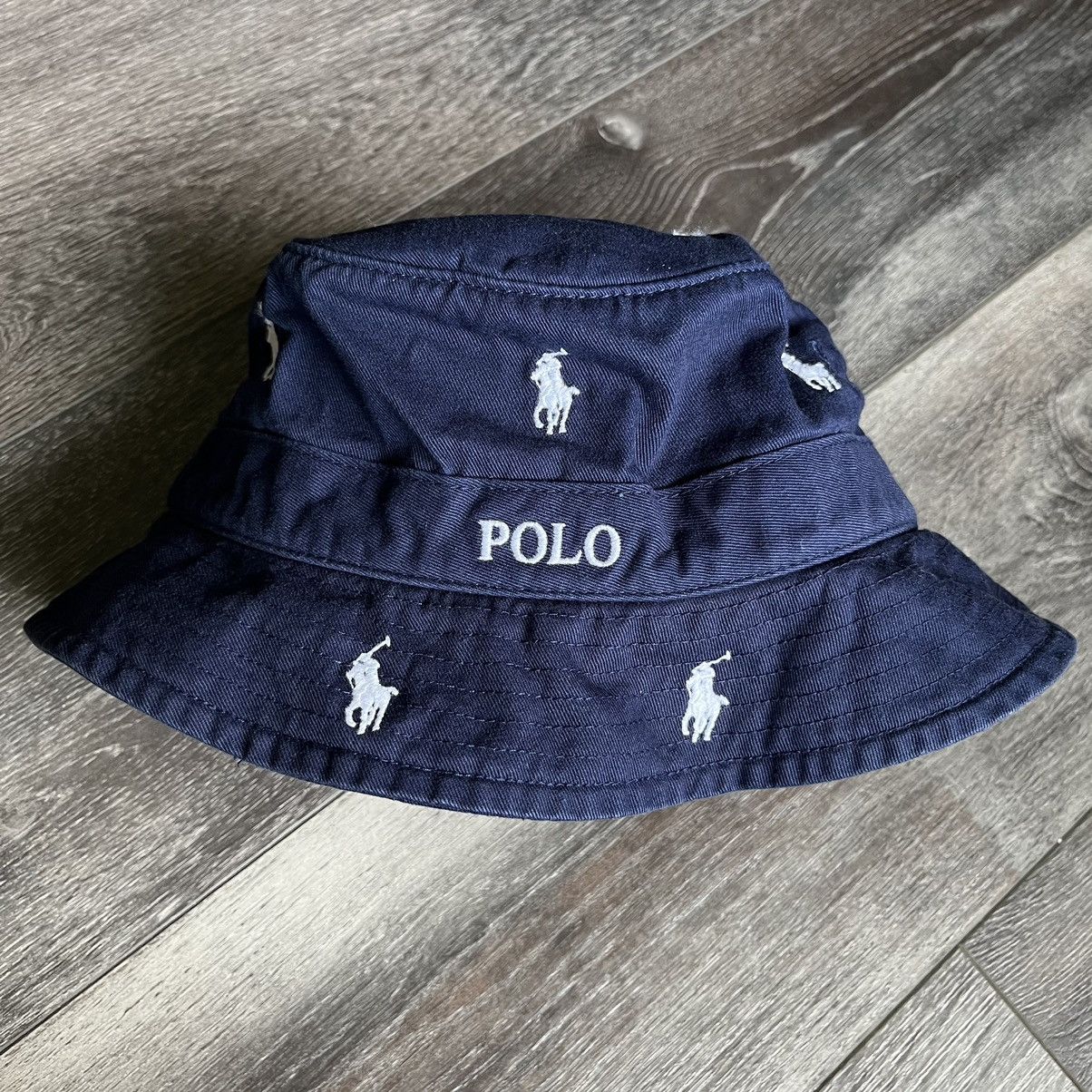 Polo Ralph Lauren × Ralph Lauren Polo Ralph Lauren Multi Pony Scattered Logo Beach Bucket Hat Size ONE SIZE - 2 Thumbnail