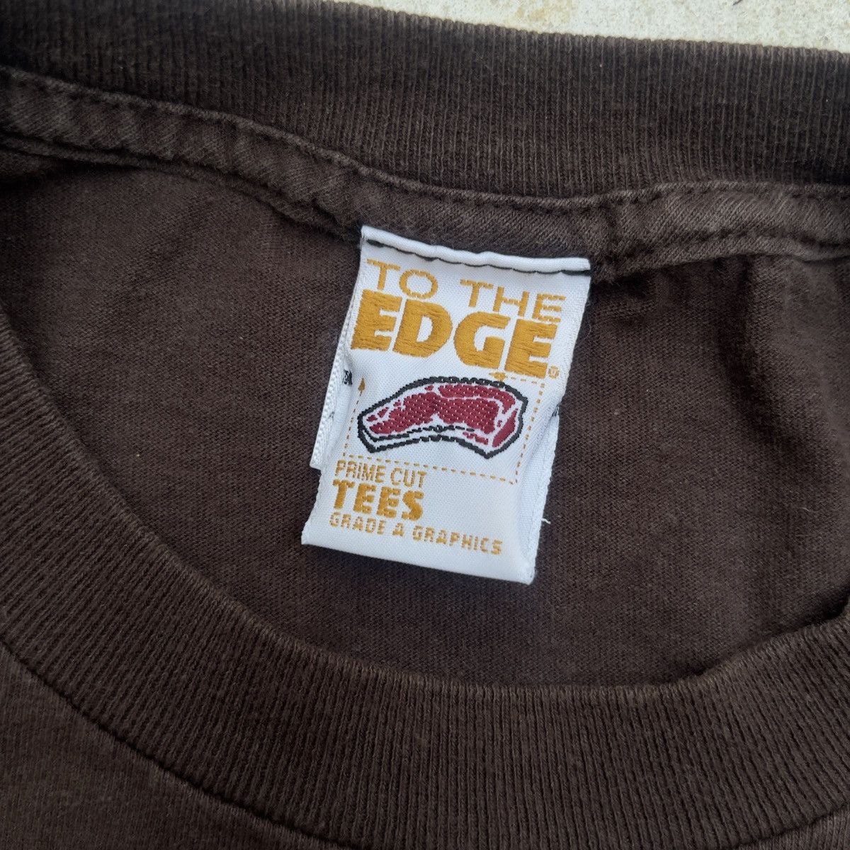 Vintage Vtg TO THE EDGE PRIME CUT TEES DONT LICK COLD POLES Shirt Size US XL / EU 56 / 4 - 4 Thumbnail