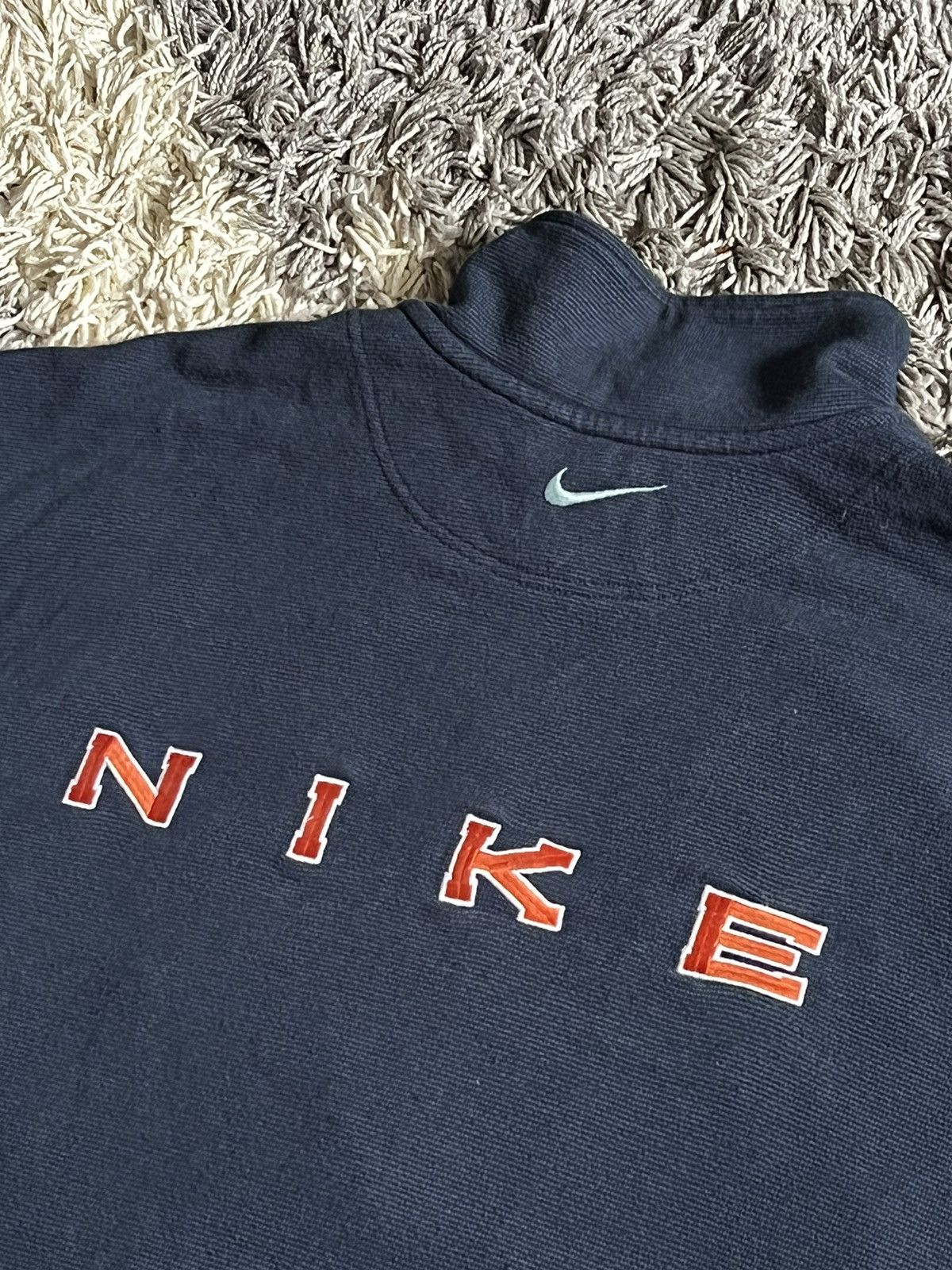 Nike × Vintage Nike vintage swoosh big logo sweatshirt zip mens XL Size US XL / EU 56 / 4 - 5 Thumbnail