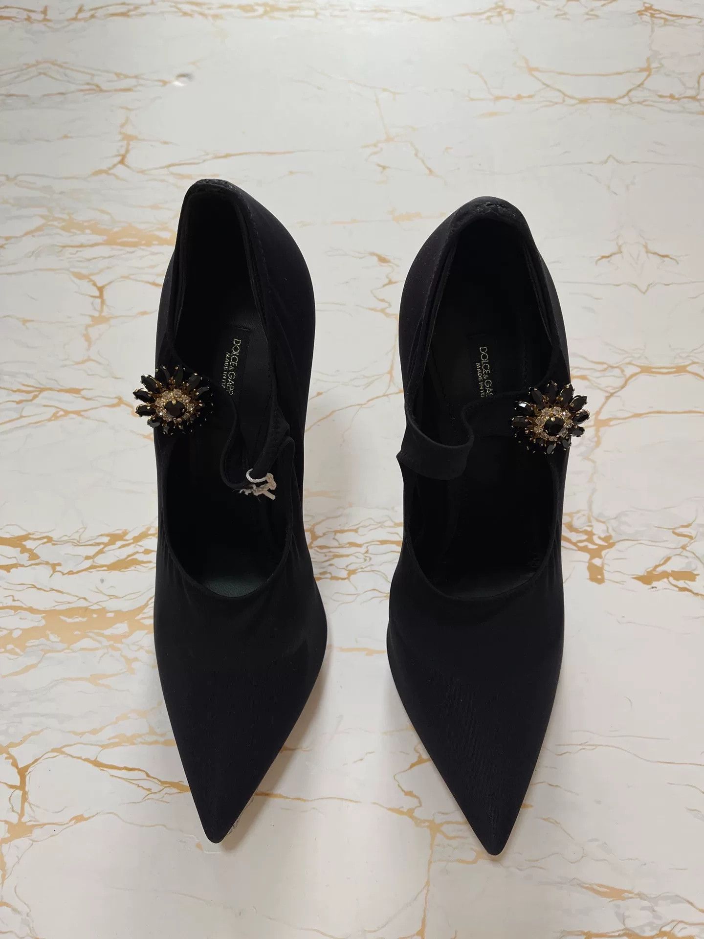 Dolce & Gabbana DG New Runway Diamond Buckle Heels Size US 8.5 / IT 38.5 - 1 Thumbnail