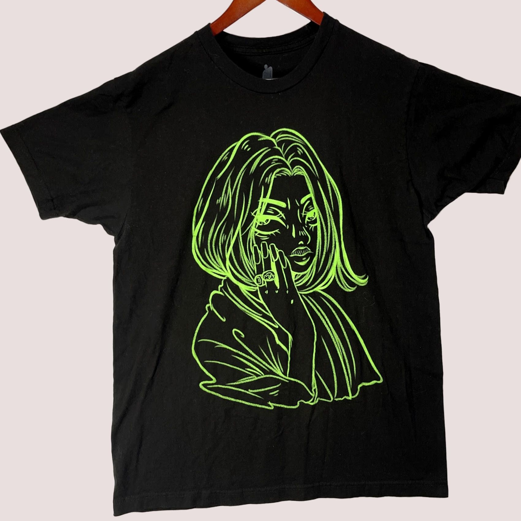 Vintage Billie Eilish Shirt Mens Medium Black Short Sleeve Tee Size US M / EU 48-50 / 2 - 1 Thumbnail