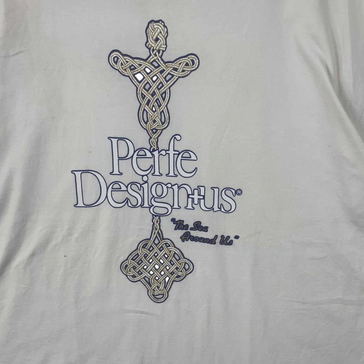 Vintage Vintage PERFE DESIGNUS NEW YORK The Sea Tee Shirt Top Size US L / EU 52-54 / 3 - 3 Thumbnail