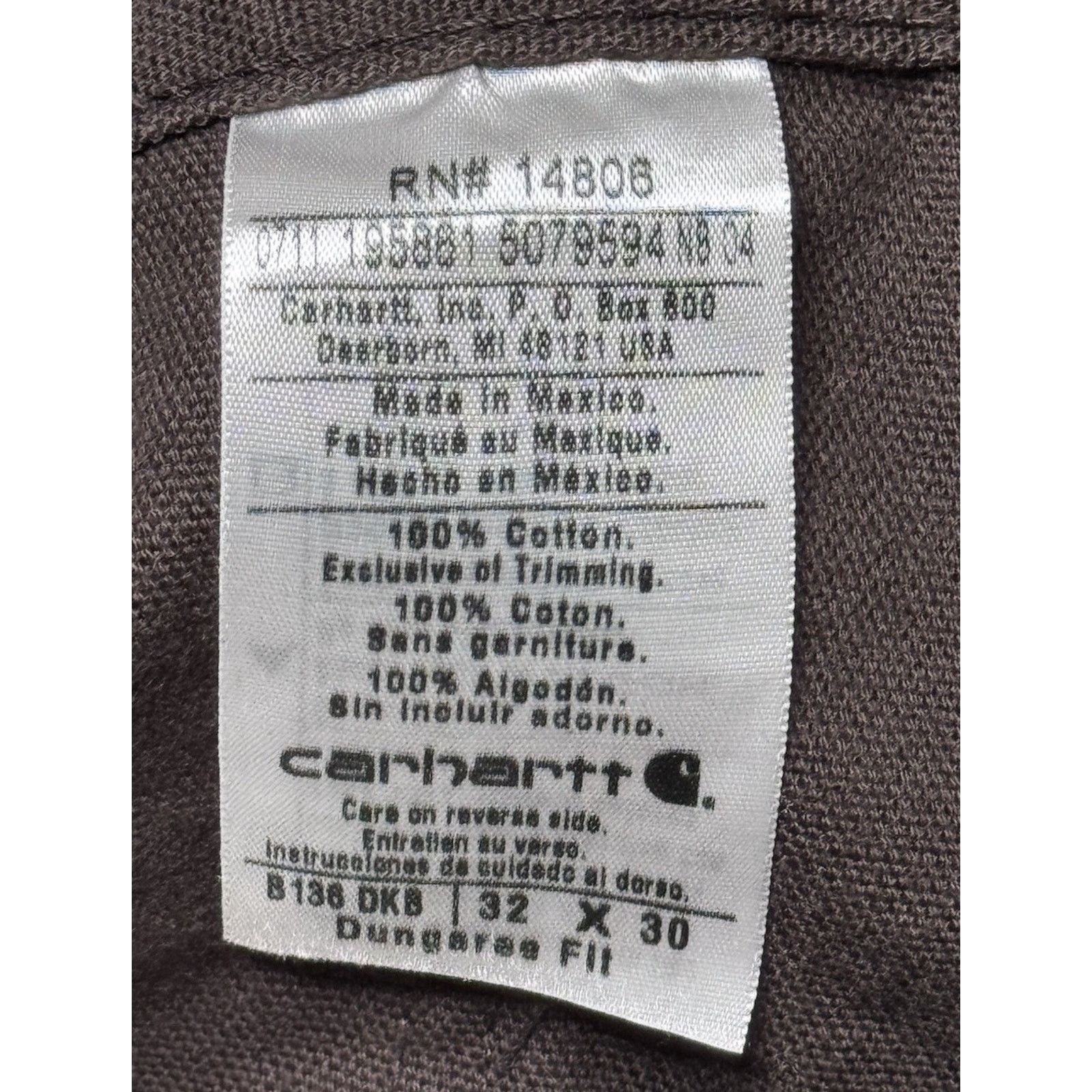 Carhartt Carhartt Pants Mens 31x29 Brown Double Knee Canvas B136 DKB Size US 31 - 3 Thumbnail