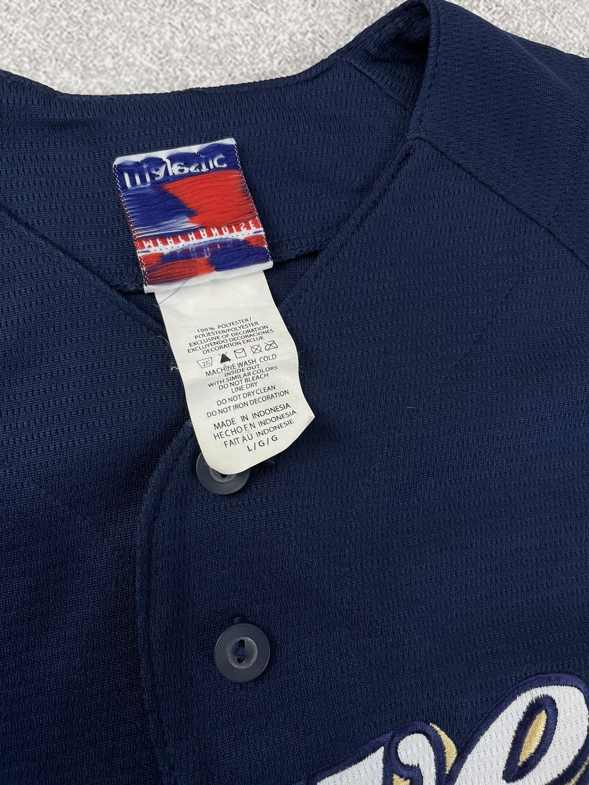 MLB × Majestic Vintage Majestic Milwaukee Brewers Baseball Jersey Shirt Size US L / EU 52-54 / 3 - 7 Thumbnail