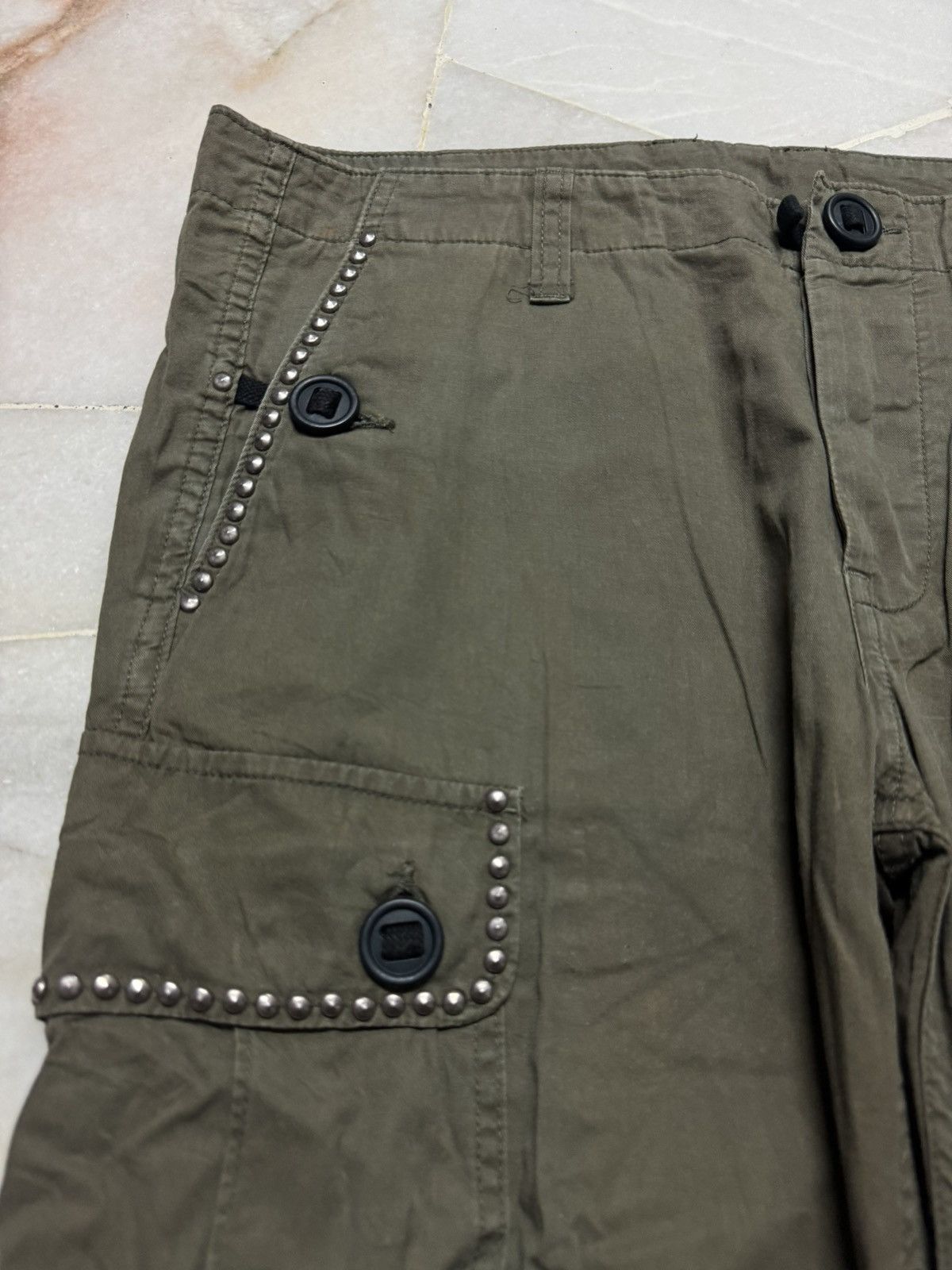 Seditionaries 💥STUDDED PUNK CARGO MADE IN JAPAN PARACHUTE RARE Size US 33 - 4 Thumbnail