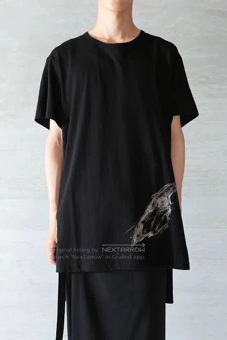 Yohji Yamamoto Black Short-Sleeve Graphic T-Shirt Size L. Size US L / EU 52-54 / 3 - 7 Thumbnail