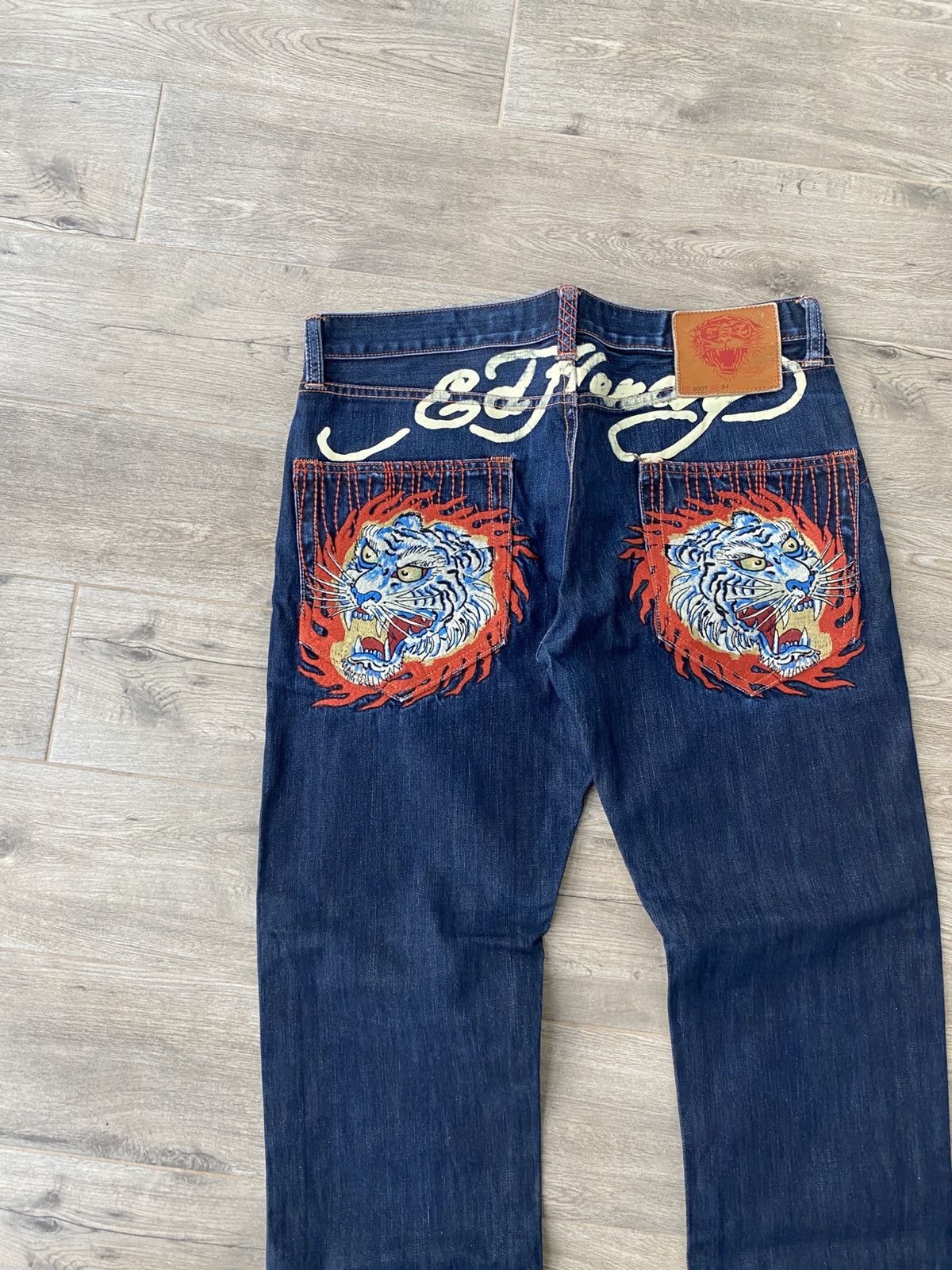 Ed Hardy × Vintage 🐯Ed hardy tiger logo jeans Size US 34 / EU 50 - 5 Thumbnail
