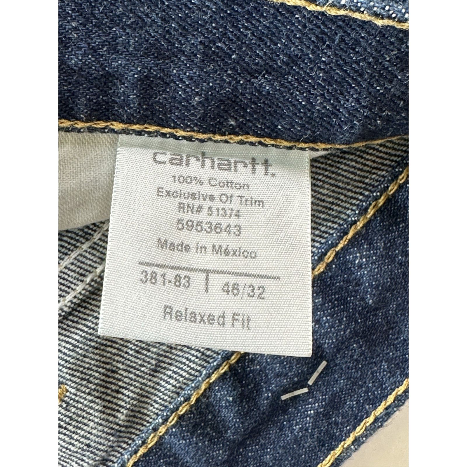 Carhartt Carhartt Blue Jeans 46x32 Relaxed Cotton Workwear Denim NWT Size US 44 / EU 60 - 4 Thumbnail