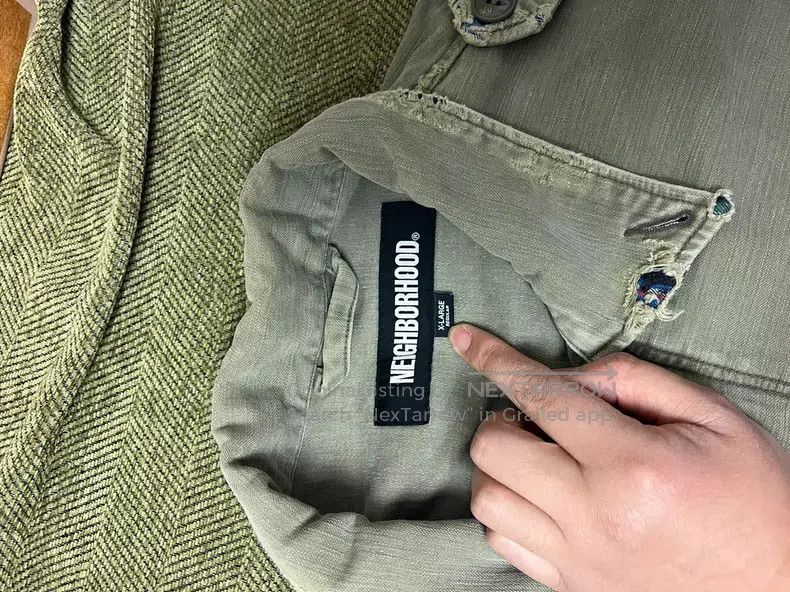 Neighborhood Neighborhood Sulfur Dyed Destroyed Work Jacket Size US XL / EU 56 / 4 - 4 Thumbnail