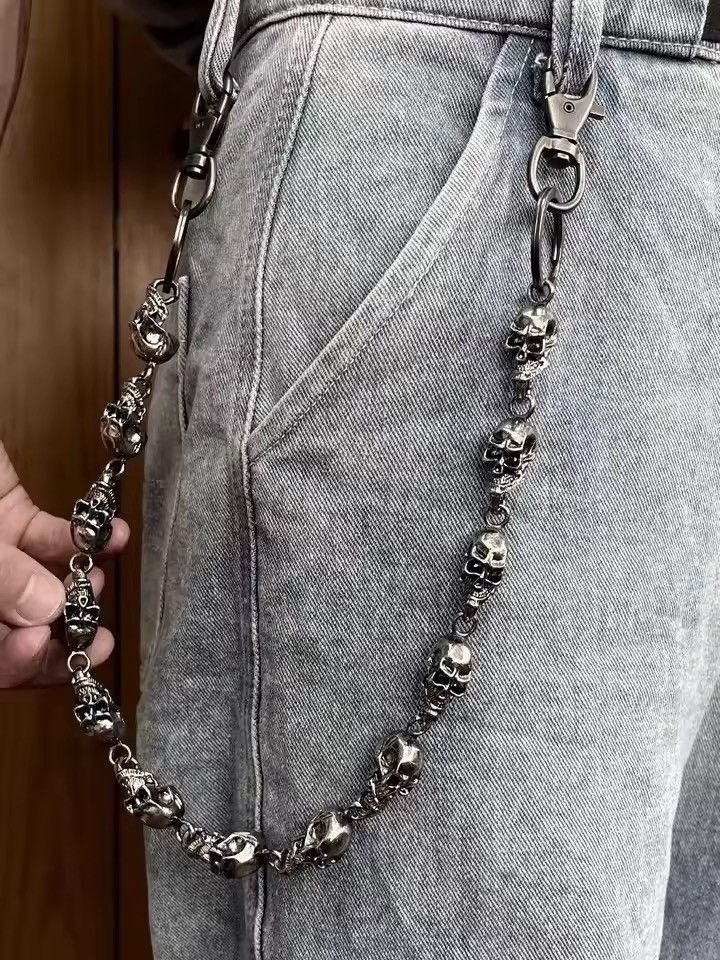 Vintage Skull Keychain Wallet Chain Size ONE SIZE - 2 Thumbnail