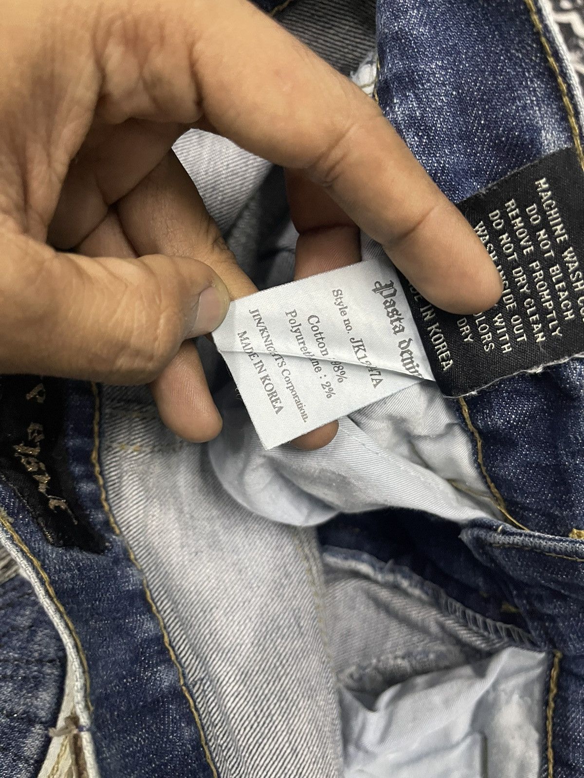 If Six Was Nine PASTA DENIM INSPIRED WASHABLE DENIM BRAND PASTA DENIM Size US 27 - 14 Thumbnail