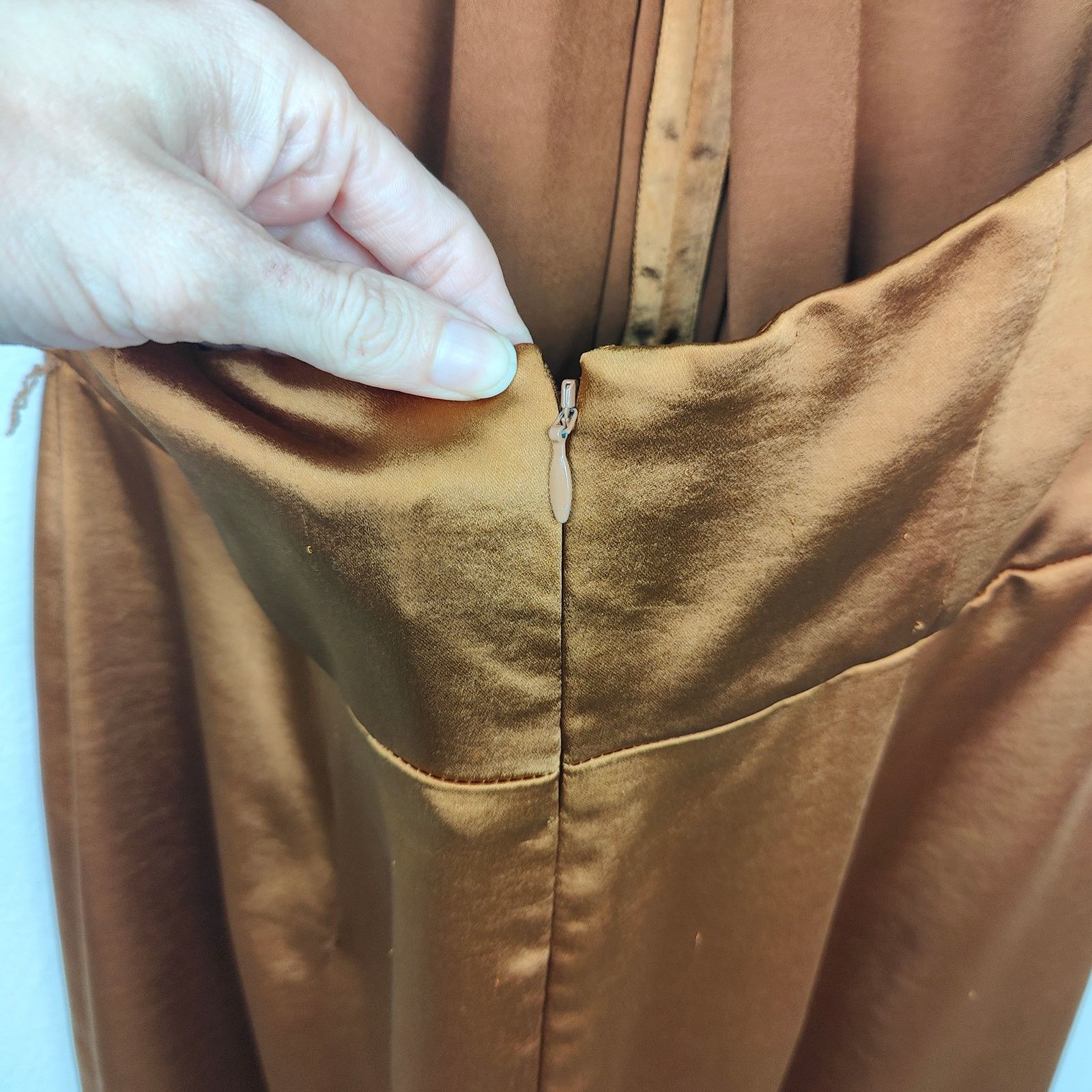 J.Crew Undress Paula Tawny Brown Cocktail Midi Dress Womens Large Size L / US 10 / IT 46 - 4 Thumbnail