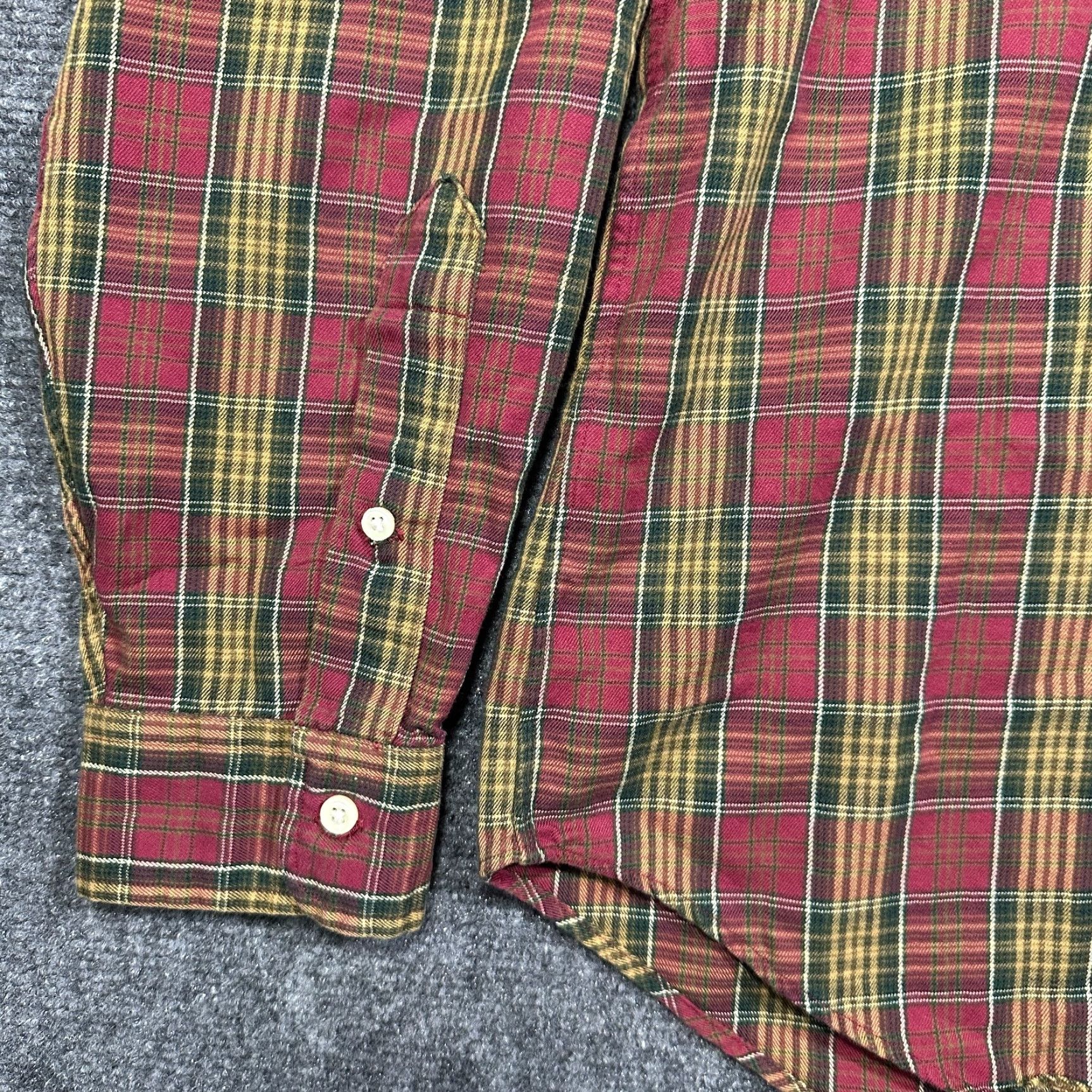 Ralph Lauren Ralph Lauren Shirt Mens Large Classic Fit Button Down Maroon Gold Plaid Cotton Size US L / EU 52-54 / 3 - 4 Thumbnail