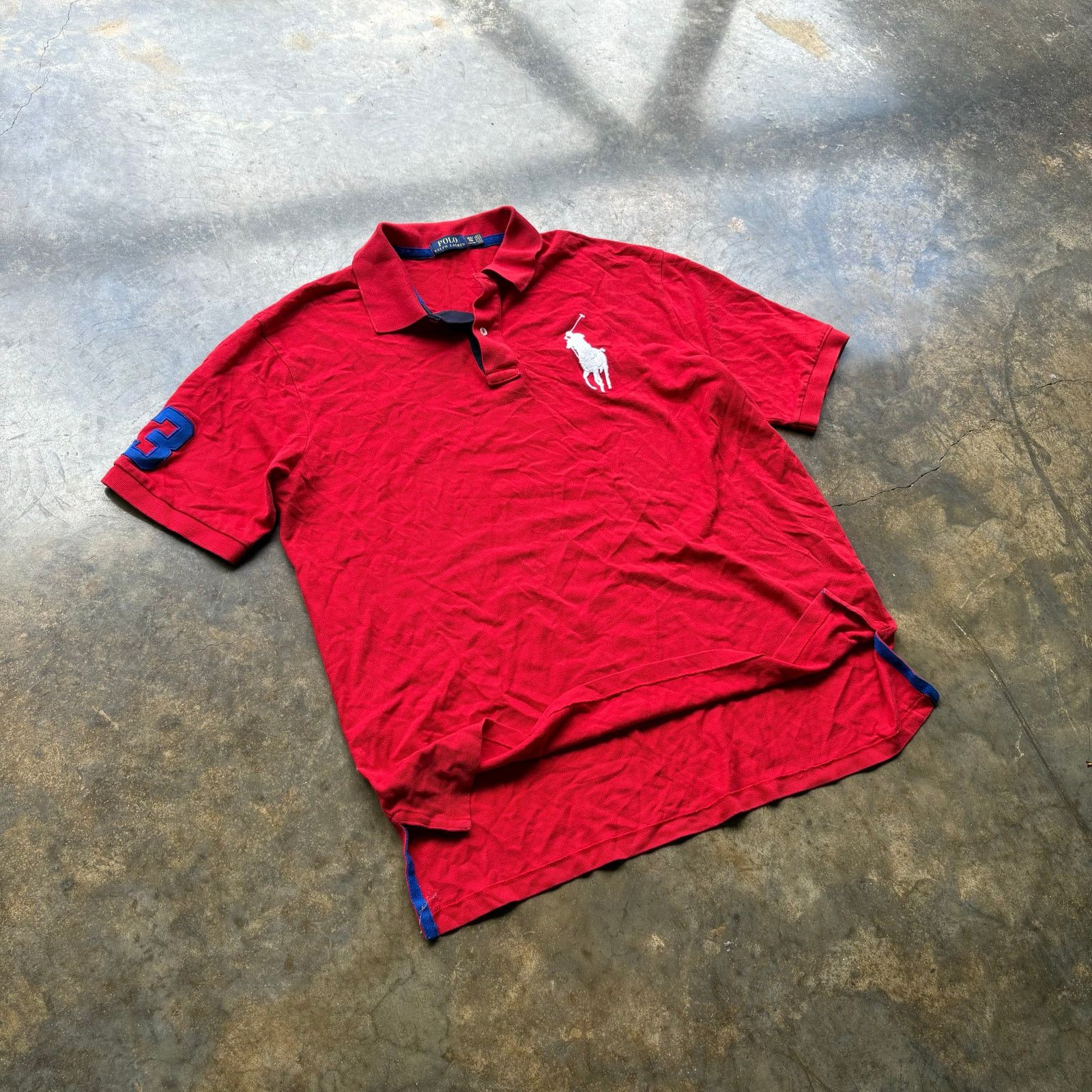 Polo Ralph Lauren Cool Vintage Style Red Big Logo Polo Shirt Size US XL / EU 56 / 4 - 2 Thumbnail