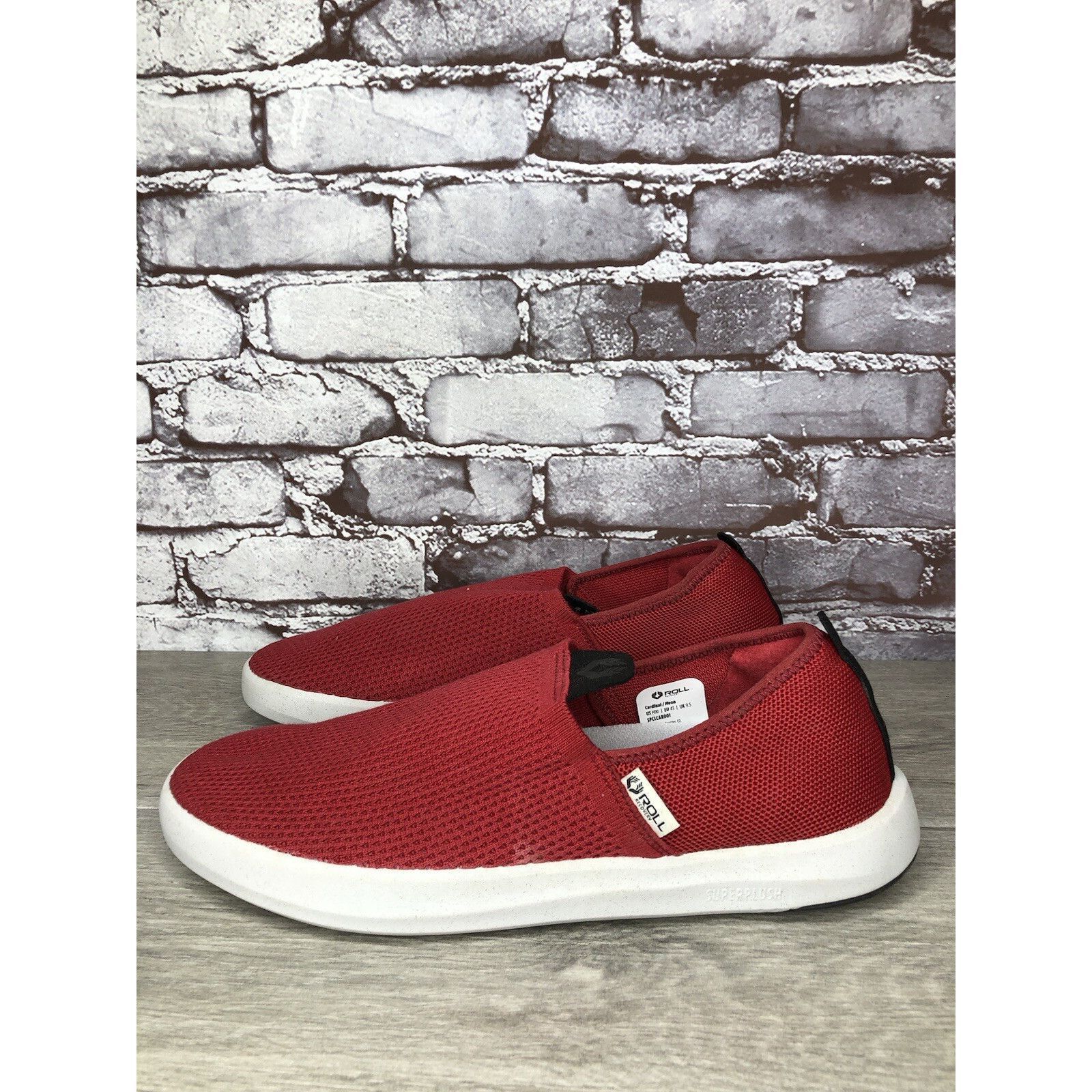 Unbrnd Roll Recovery Red Mesh Slip On Casual Comfort Loafer Shoes M, Men's (Size 10)