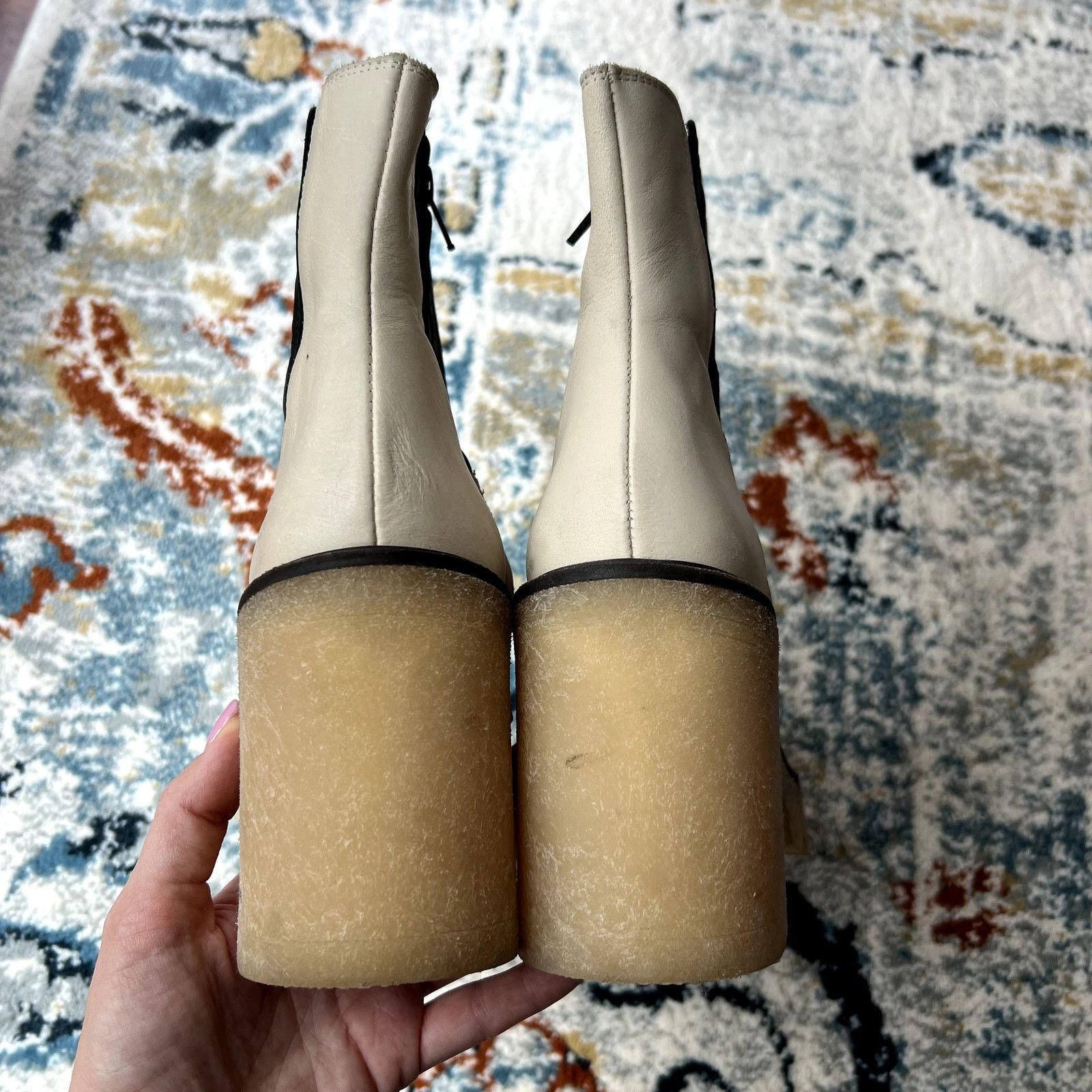 Free People Free People James Chelsea Bone Boots Leather Cushioned Size US 10 / IT 40 - 4 Thumbnail