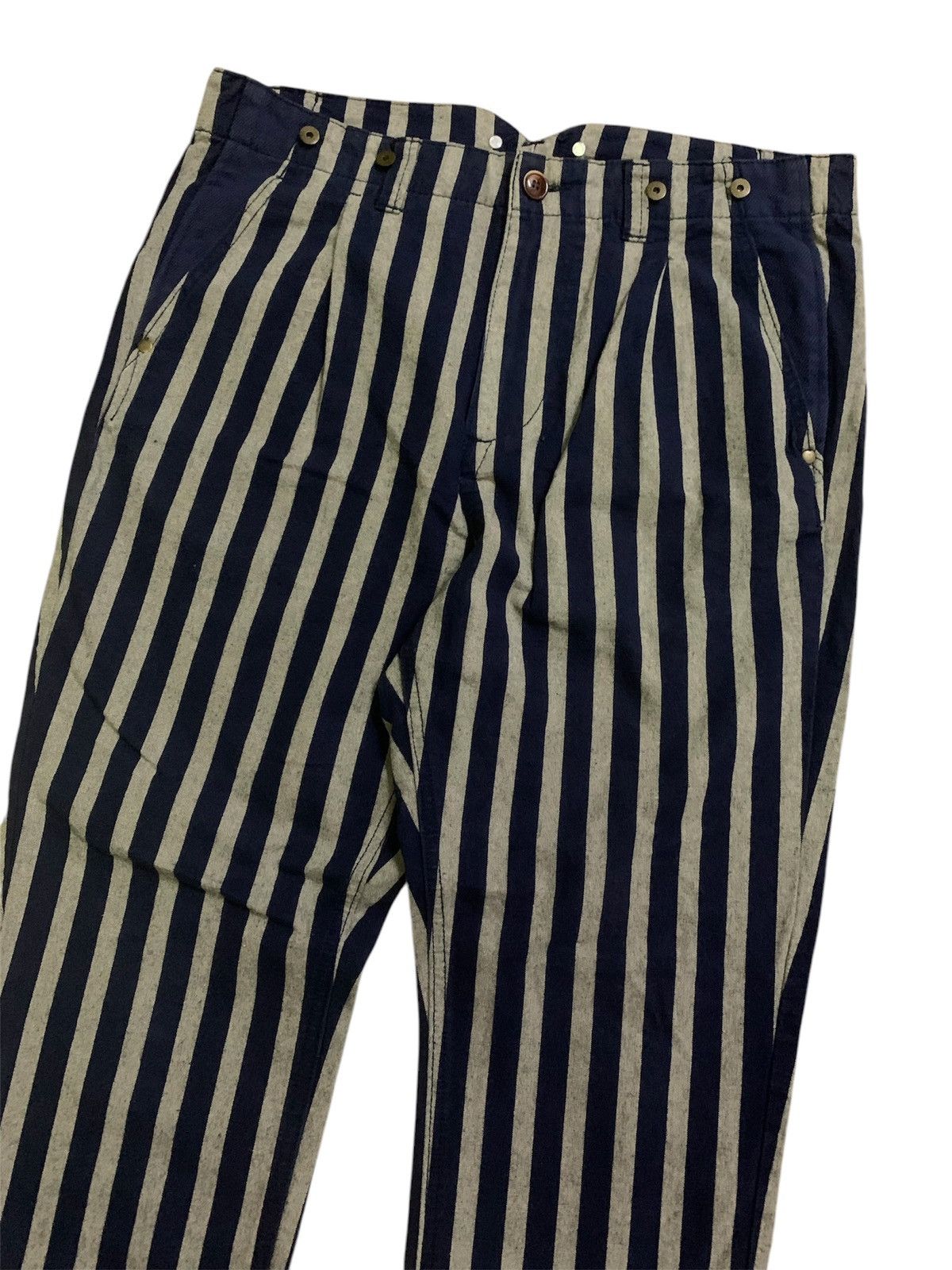 Gaultier Homme Objet 💥Japanese North Objet Stripe Pant Size US 32 / EU 48 - 2 Thumbnail