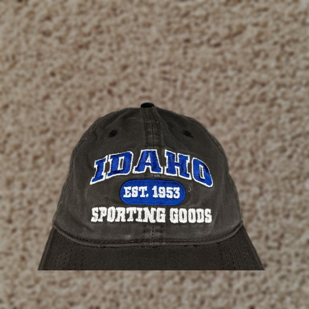 Vintage VINTAGE Idaho Est 1953 Sporting Goods Hat Cap Strap Back Adult Gray The Game 100% Cotton Size ONE SIZE - 1 Thumbnail