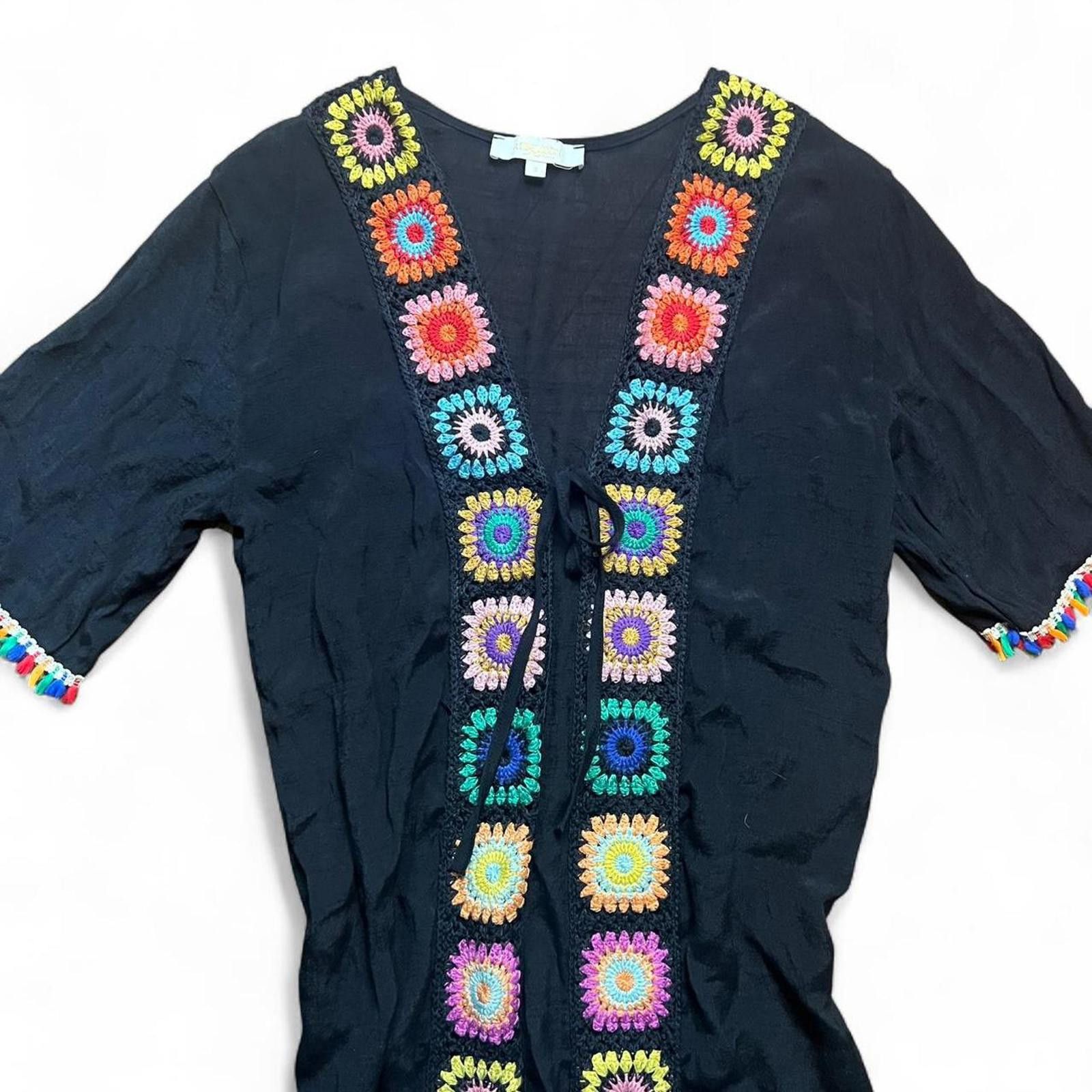 Other Boho crochet longline cardigan wrap Size S / US 4 / IT 40 - 5 Thumbnail