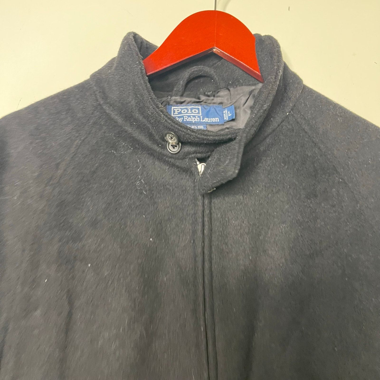 Polo Ralph Lauren VTG Polo Ralph Lauren Wool Coat Jacket Black Full Zip Size L Size US L / EU 52-54 / 3 - 9 Thumbnail