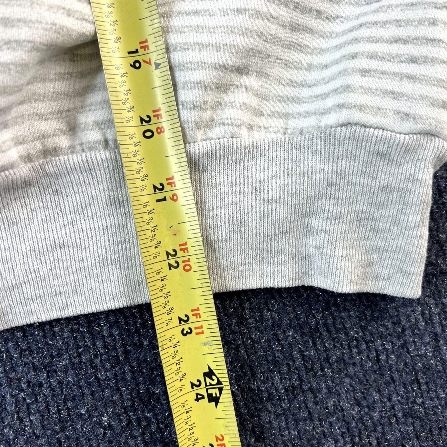 Vintage Heart Floral Sweatshirt Women M White Striped Collared Pullover Cute Graphic Print, Cozy Pullover, Valentine Theme Size M / US 6-8 / IT 42-44 - 4 Thumbnail