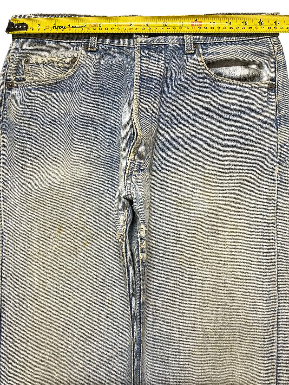 Levi's Crazy 70s Vintage Levis 501 Blue Light Mud Wash Distressed Size US 34 / EU 50 - 11 Thumbnail