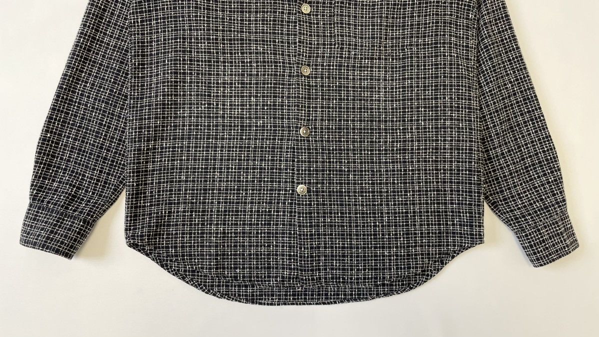 Our Legacy Dark Blue ‘Grid Check Boucle’ Shirt Size US S / EU 44-46 / 1 - 6 Thumbnail