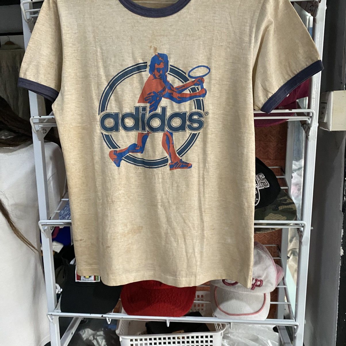 Adidas VTG 70-80s Adidas Stan Smith Tennis Ringer T-Shirt M Trefoil Size US S / EU 44-46 / 1 - 4 Thumbnail