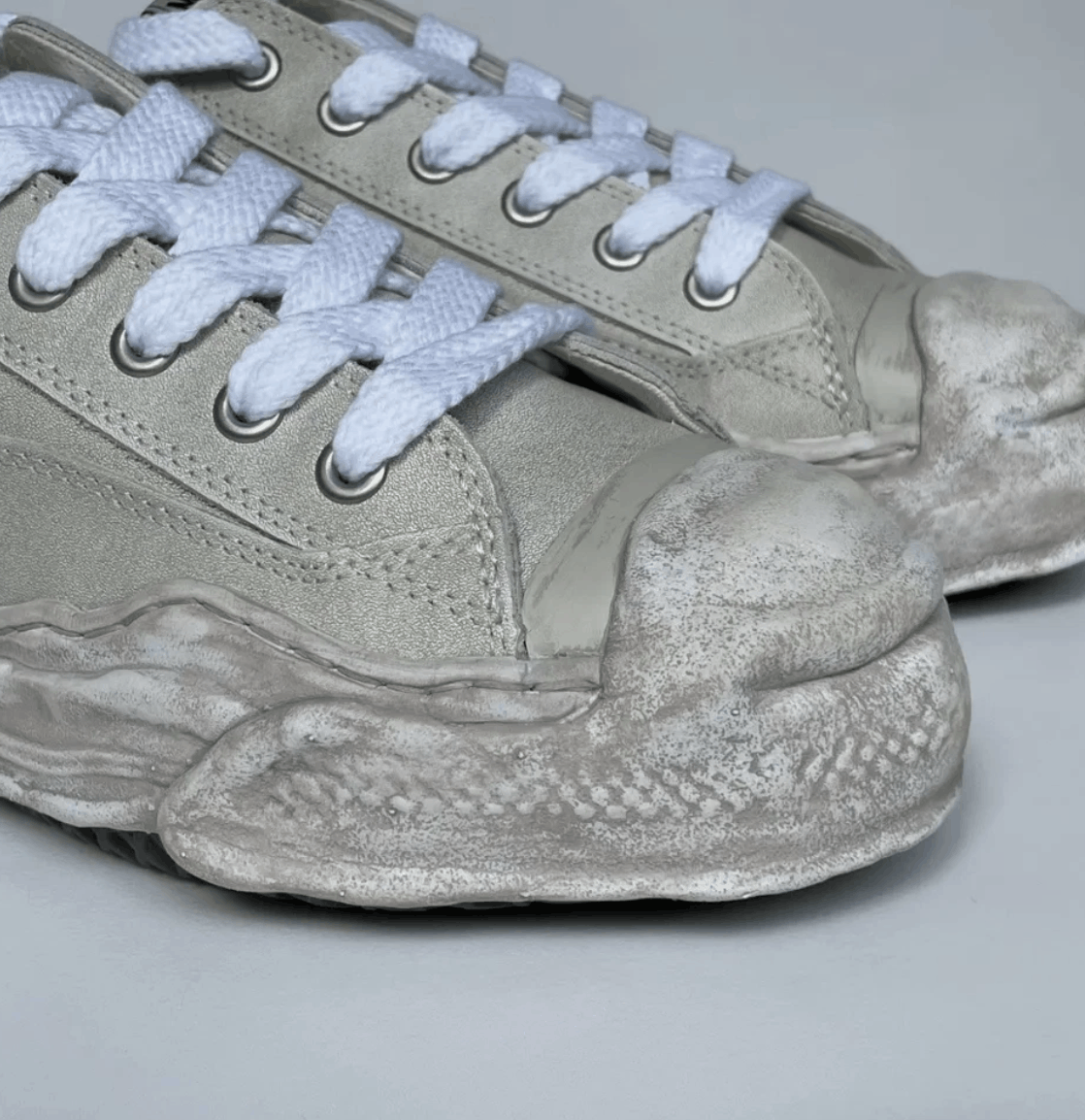 Maison MIHARA YASUHIRO Cream Vintage Leather ‘Hank’ Sneakers Size US 12 / EU 45 - 4 Thumbnail