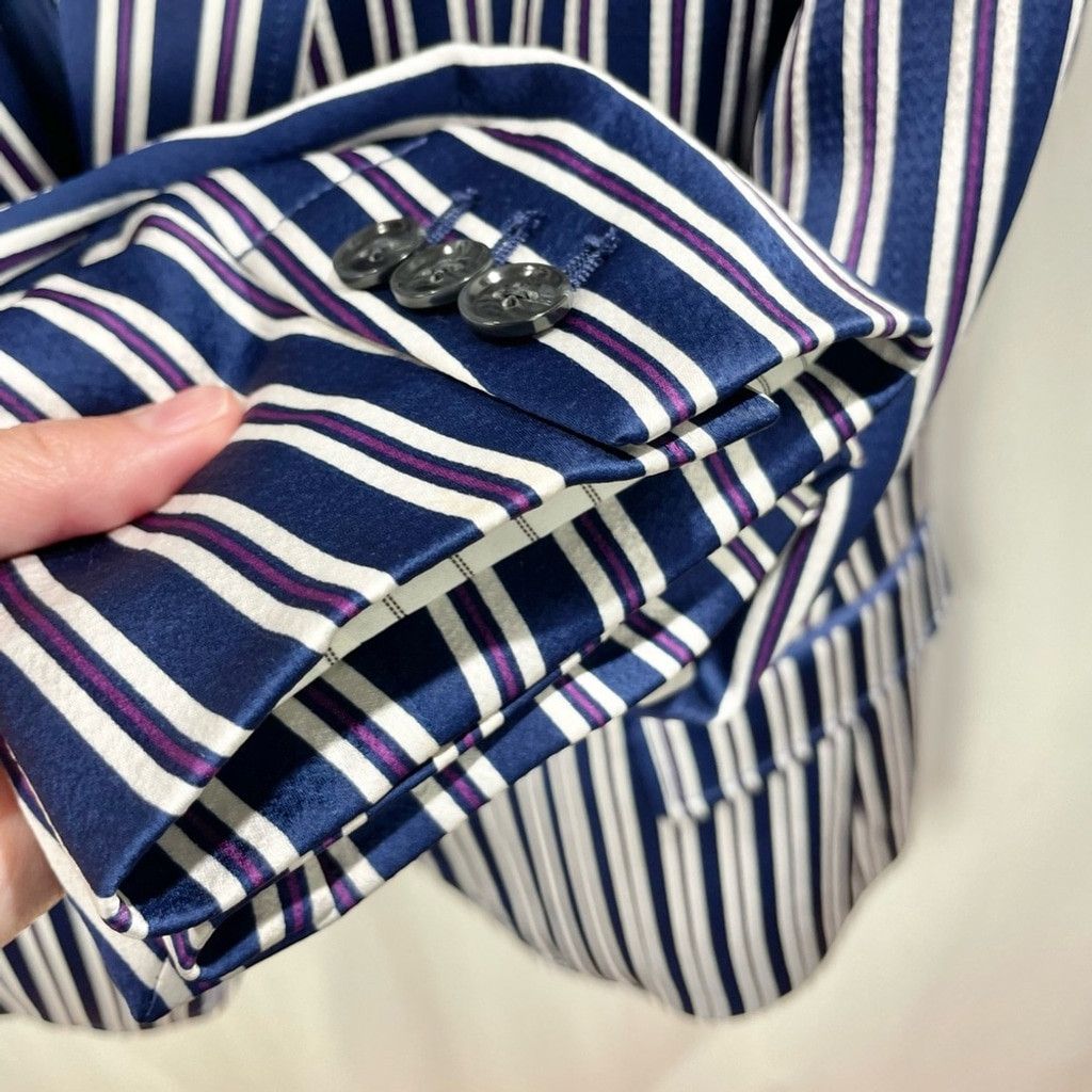 Banana Republic Banana Republic Striped Double Breasted Dickie Blazer US 10 Size L / US 10 / IT 46 - 10 Thumbnail