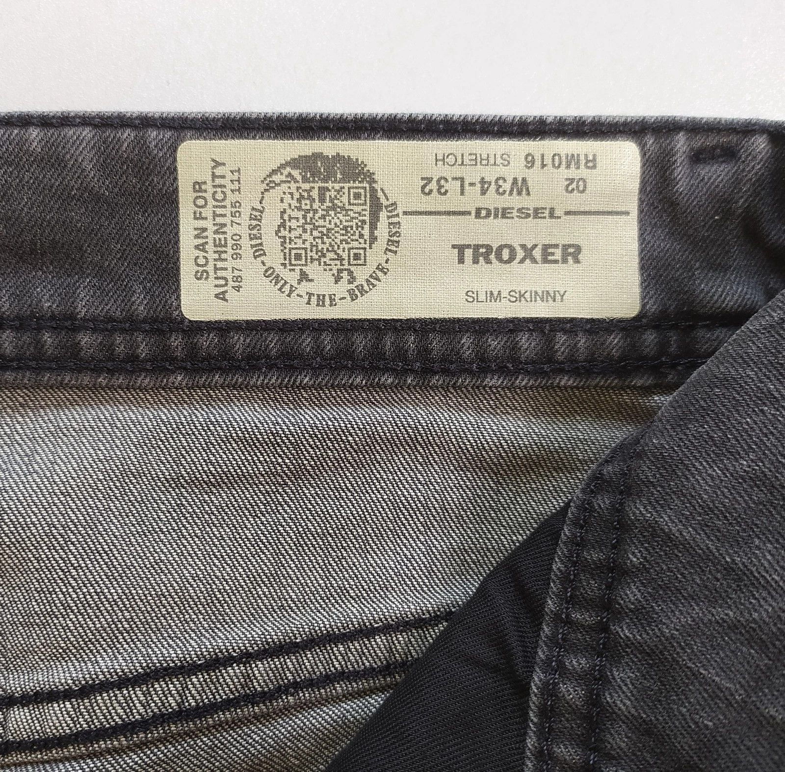 Diesel Diesel TROXER L.32 MENS JEANS SLTP/9990 Size US 34 / EU 50 - 7 Thumbnail