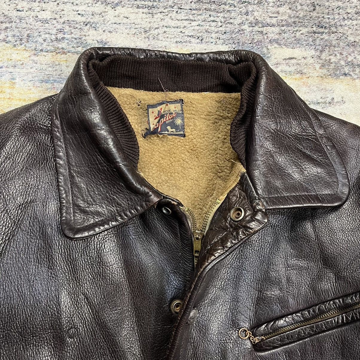 Japanese Brand Vintage 80s Capital brand bikers leather jacket Size US M / EU 48-50 / 2 - 9 Thumbnail