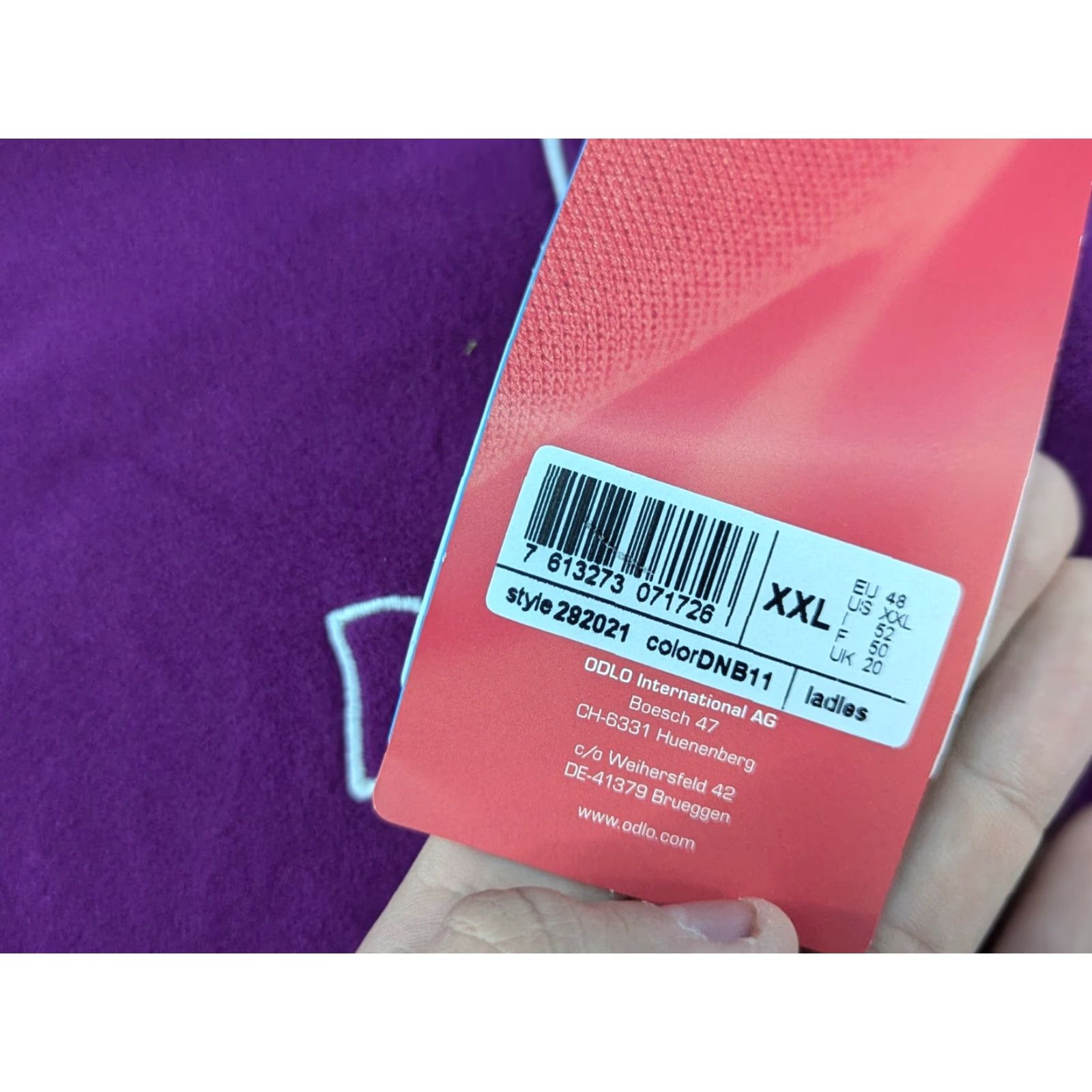 Odlo ODLO DNB Ski Fleece Jacket Womens 2XL Purple Full Zip Hooded Waterproof Regular Size Type: Jacket Size XXL / US 16-18 / IT 52-54 - 7 Thumbnail