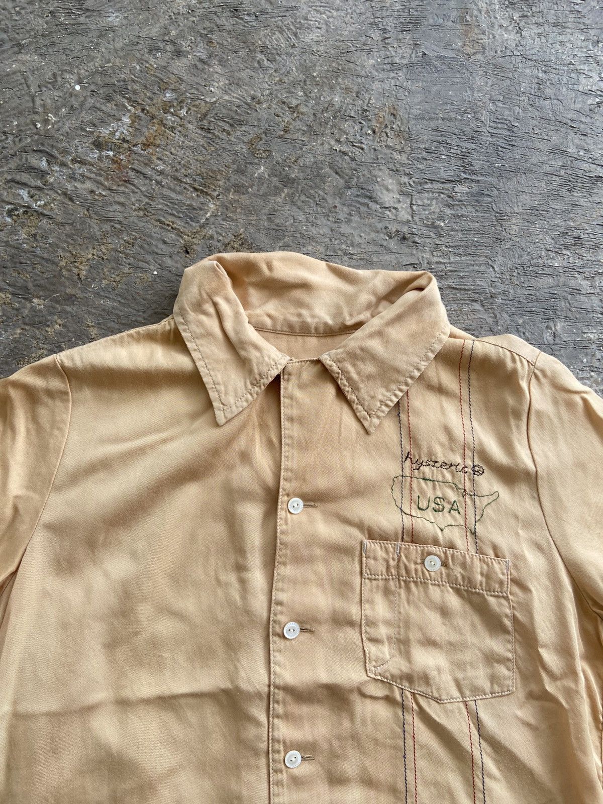 Hysteric Glamour 2000s Hysteric Glamour - Bowling Style Big Logo Button Shirt Size S / US 4 / IT 40 - 7 Thumbnail