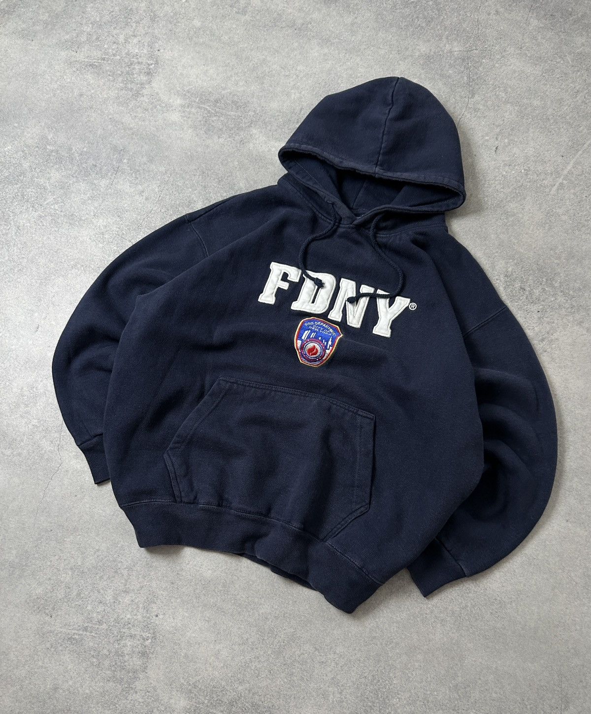 Vintage Vintage FDNY 2008 big logo hoodies baggy mens Size US L / EU 52-54 / 3 - 2 Thumbnail