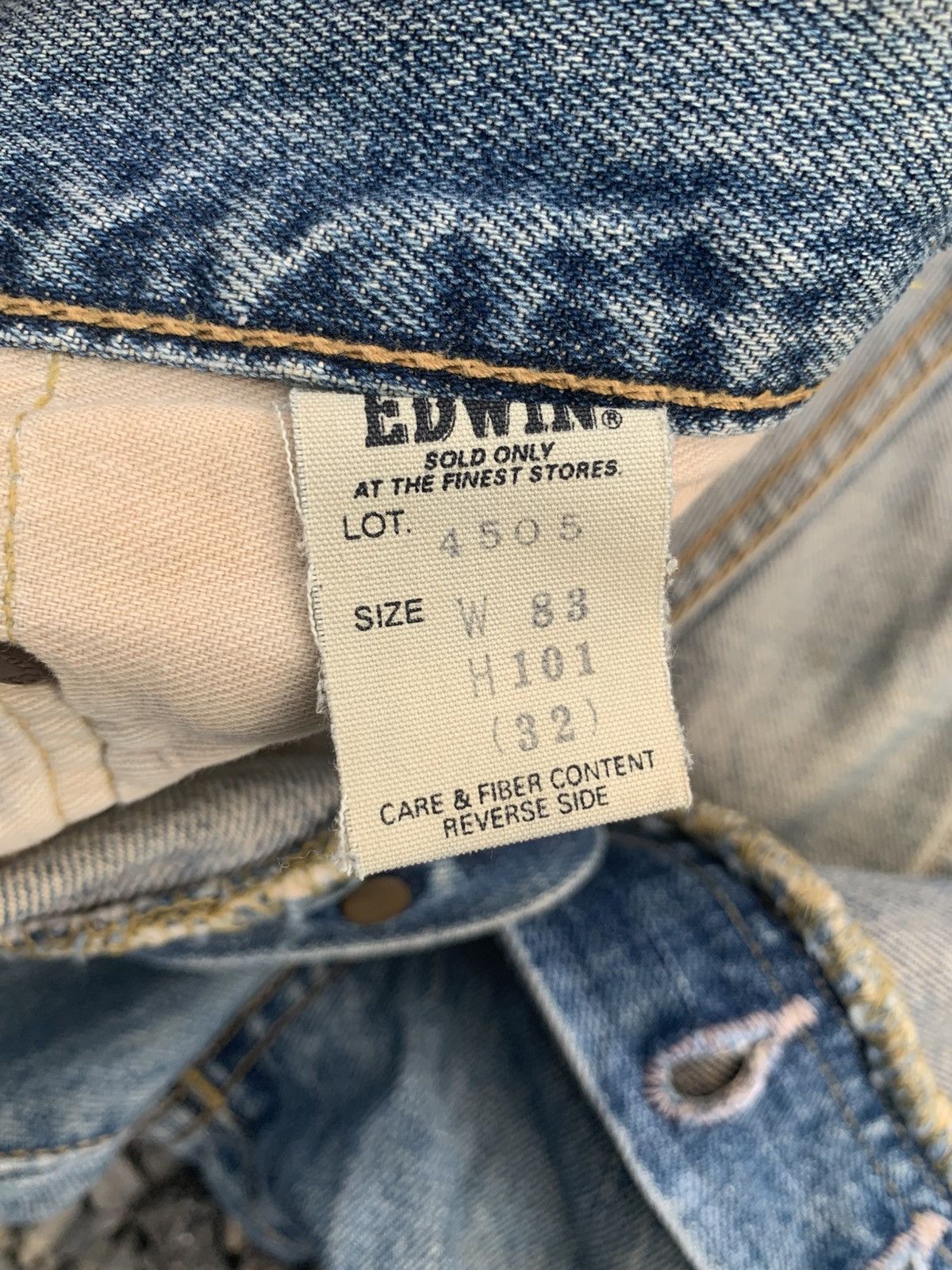 Kapital VINTAGE EDWIN 505 SELVEDGE SHORT JAPANESE DISTRESSED DENIM Size US 31 - 10 Thumbnail