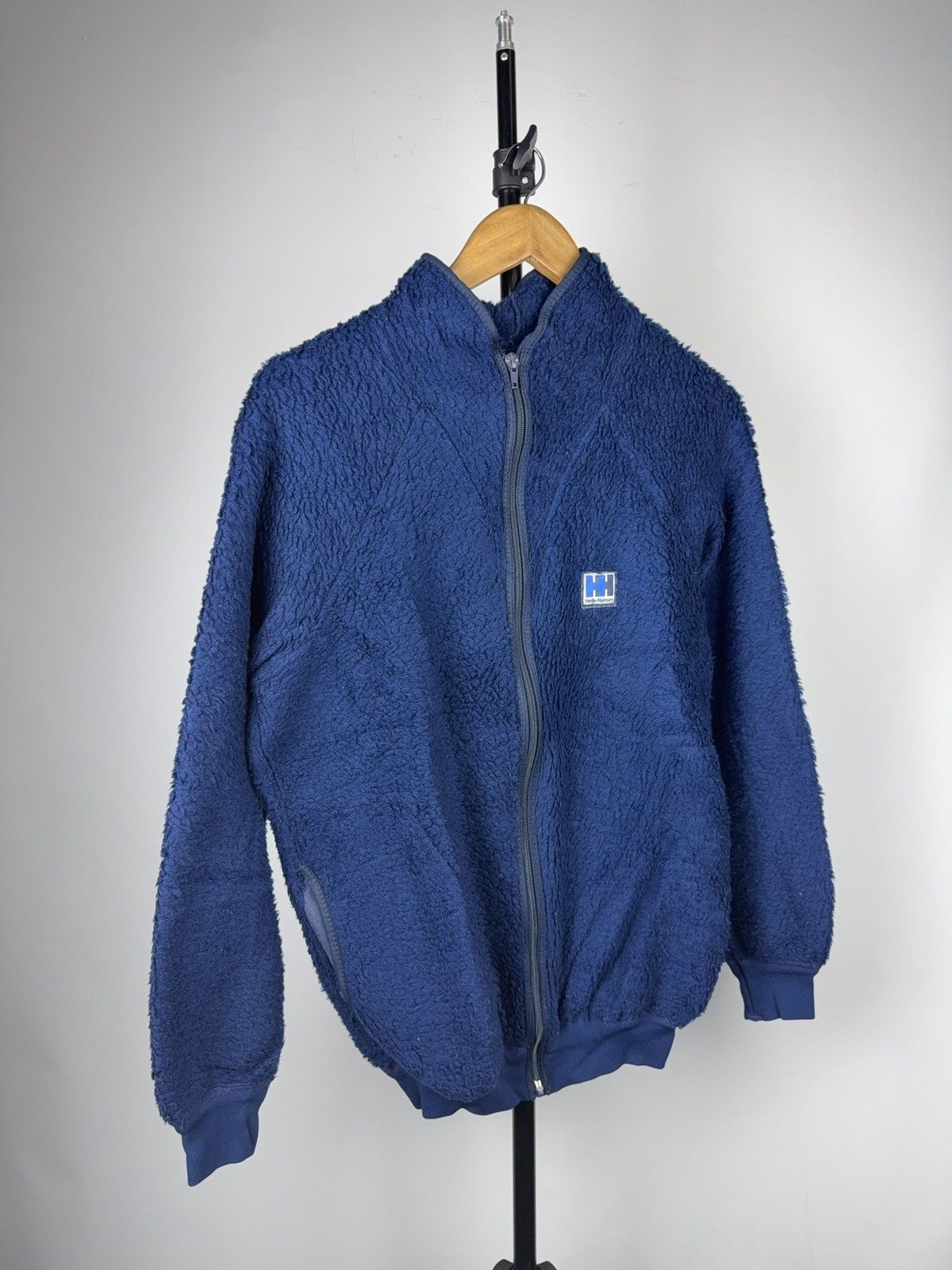 Helly Hansen 80s Retro Helly Hansen Navy Sherpa Fleece Zip Jacket Logo Size US S / EU 44-46 / 1 - 1 Thumbnail