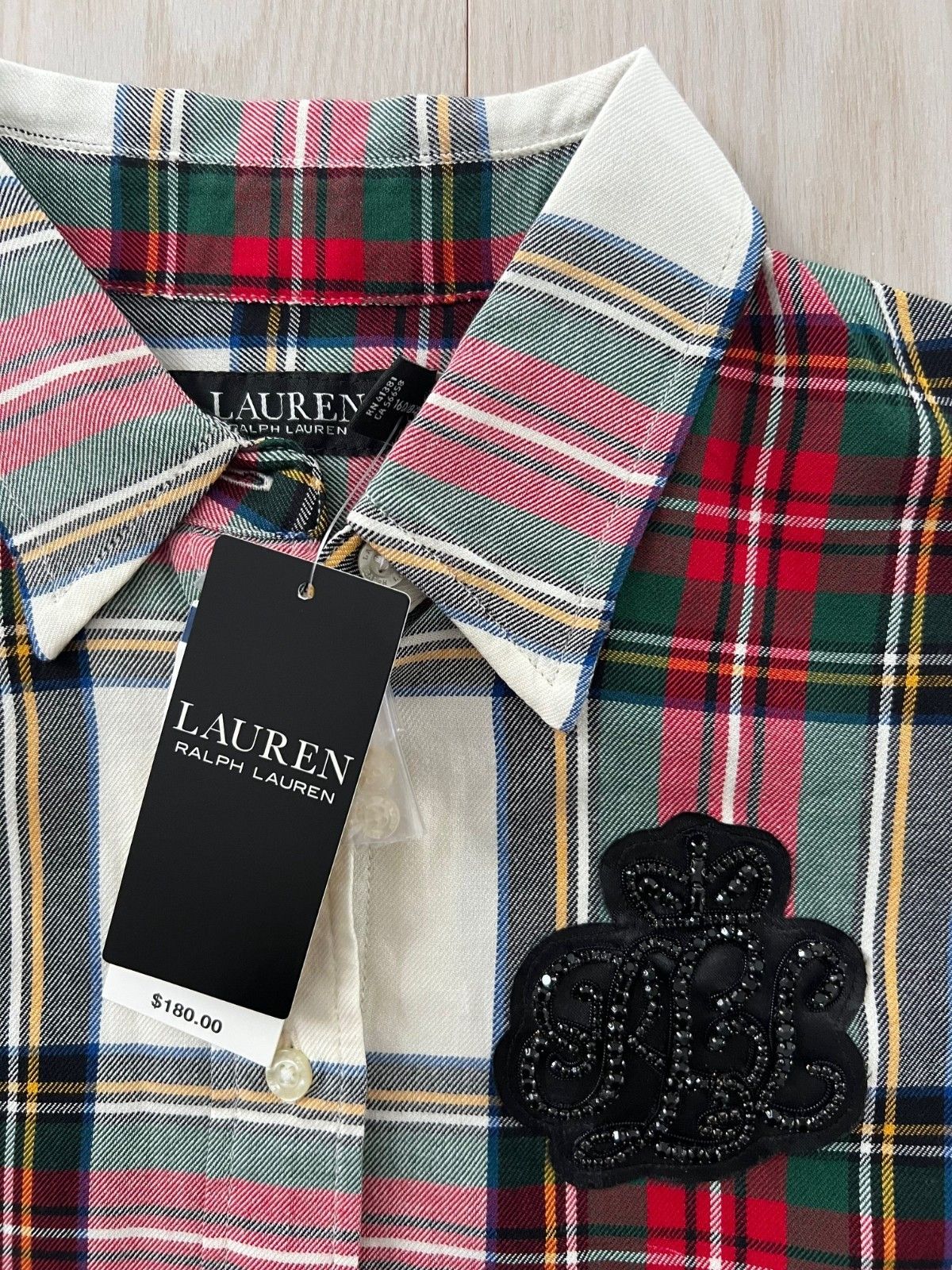 Polo Ralph Lauren Lauren Ralph Lauren Bullion Plaid Twill Shirt in Red ( S ) Size S / US 4 / IT 40 - 7 Thumbnail