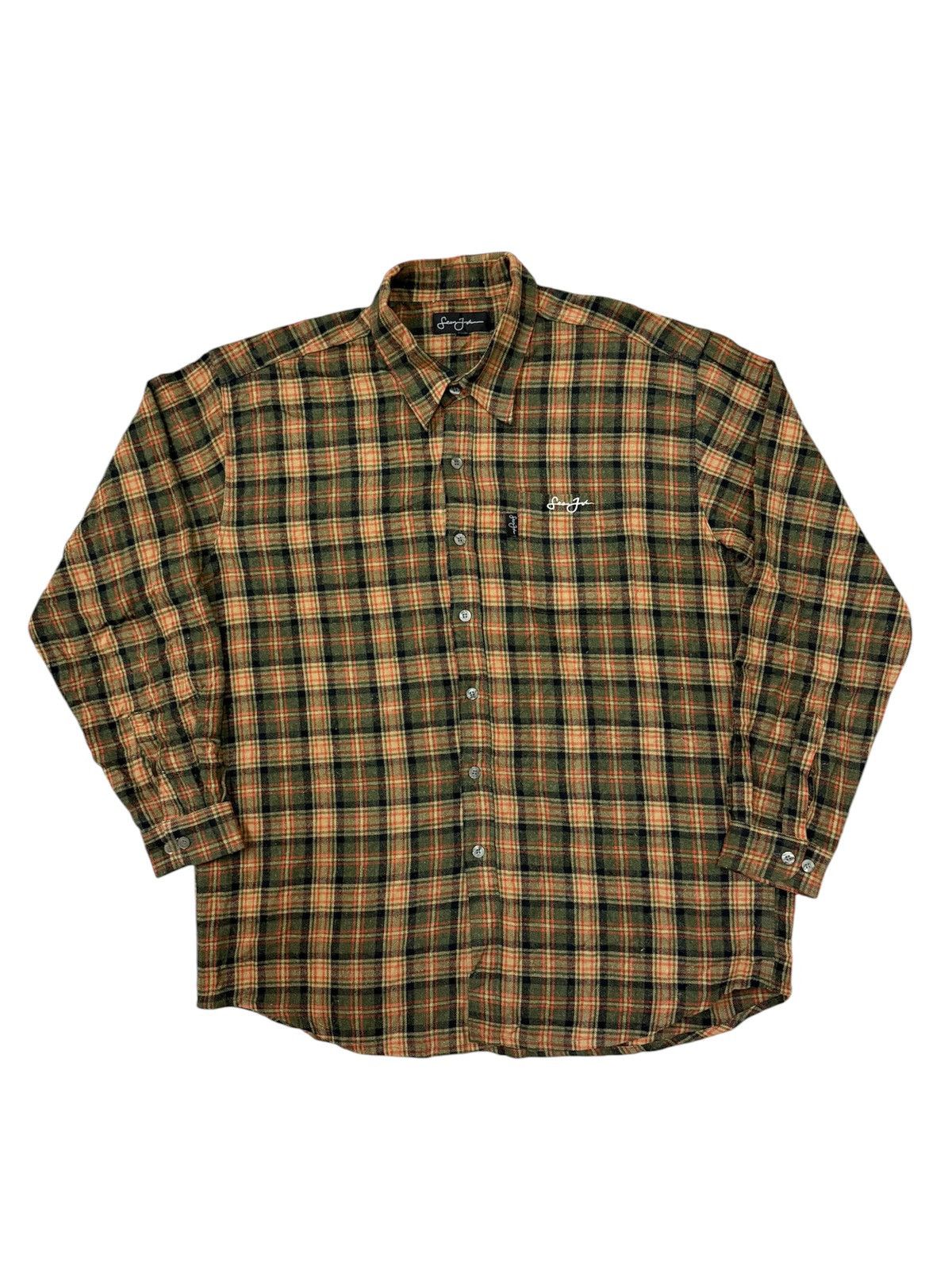 Sean John Vintage Sean John Chekerd Flannel Button Up Shirt Wool Size US XL / EU 56 / 4 - 1 Thumbnail