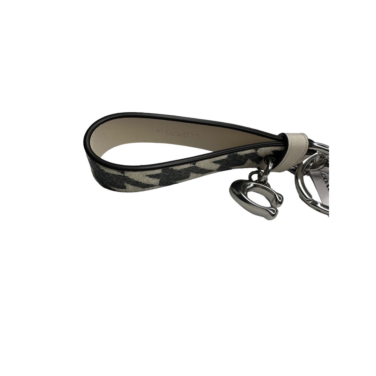 Coach Coach Houndstooth print Silver/Cream/Black Loop bag charm Size ONE SIZE - 4 Thumbnail