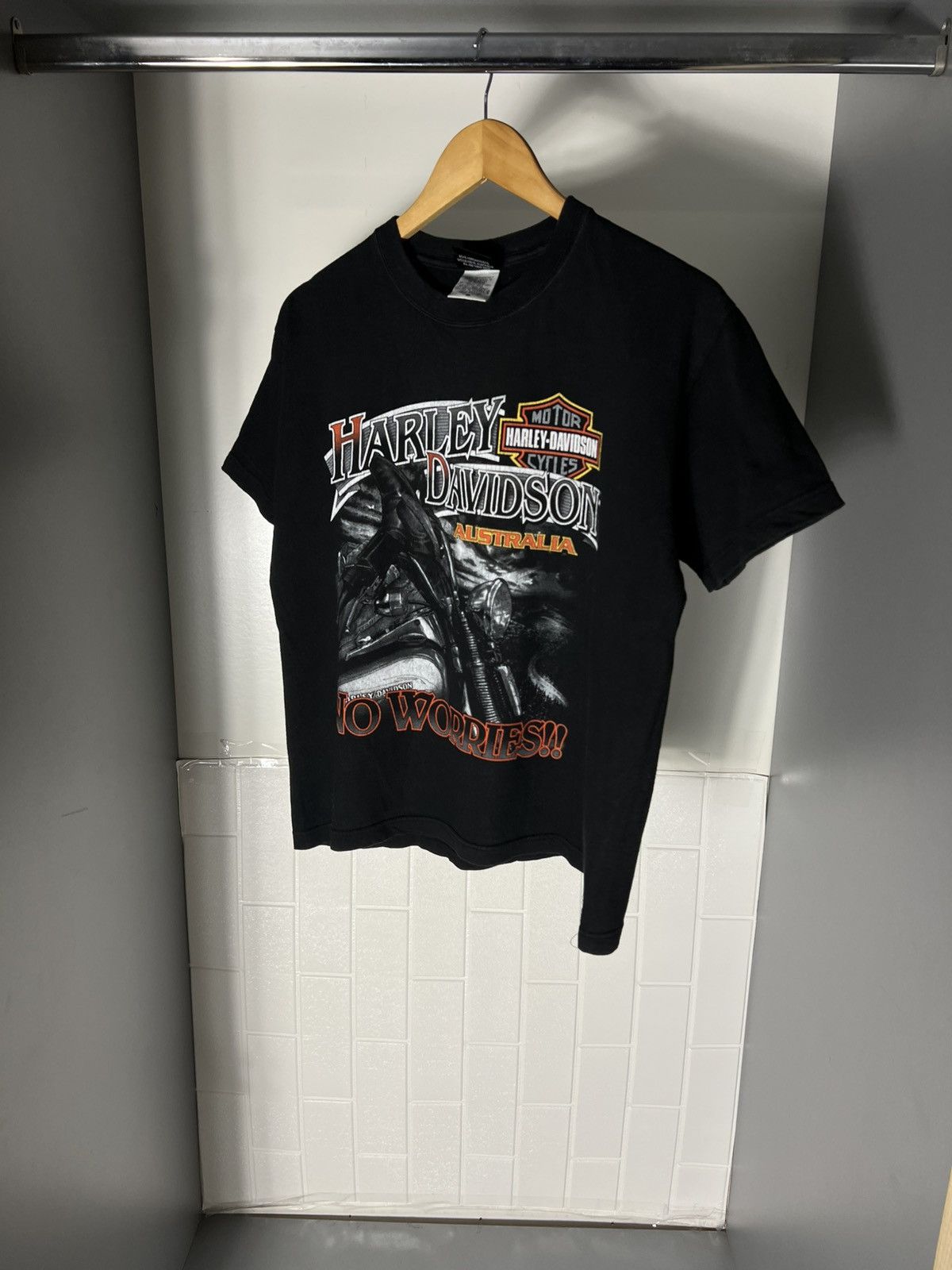 Harley Davidson VINTAGE HARLEY DAVIDSON MOTORCYCLE AUSTRALIA RETRO Y2K 90s Size US S / EU 44-46 / 1 - 3 Thumbnail