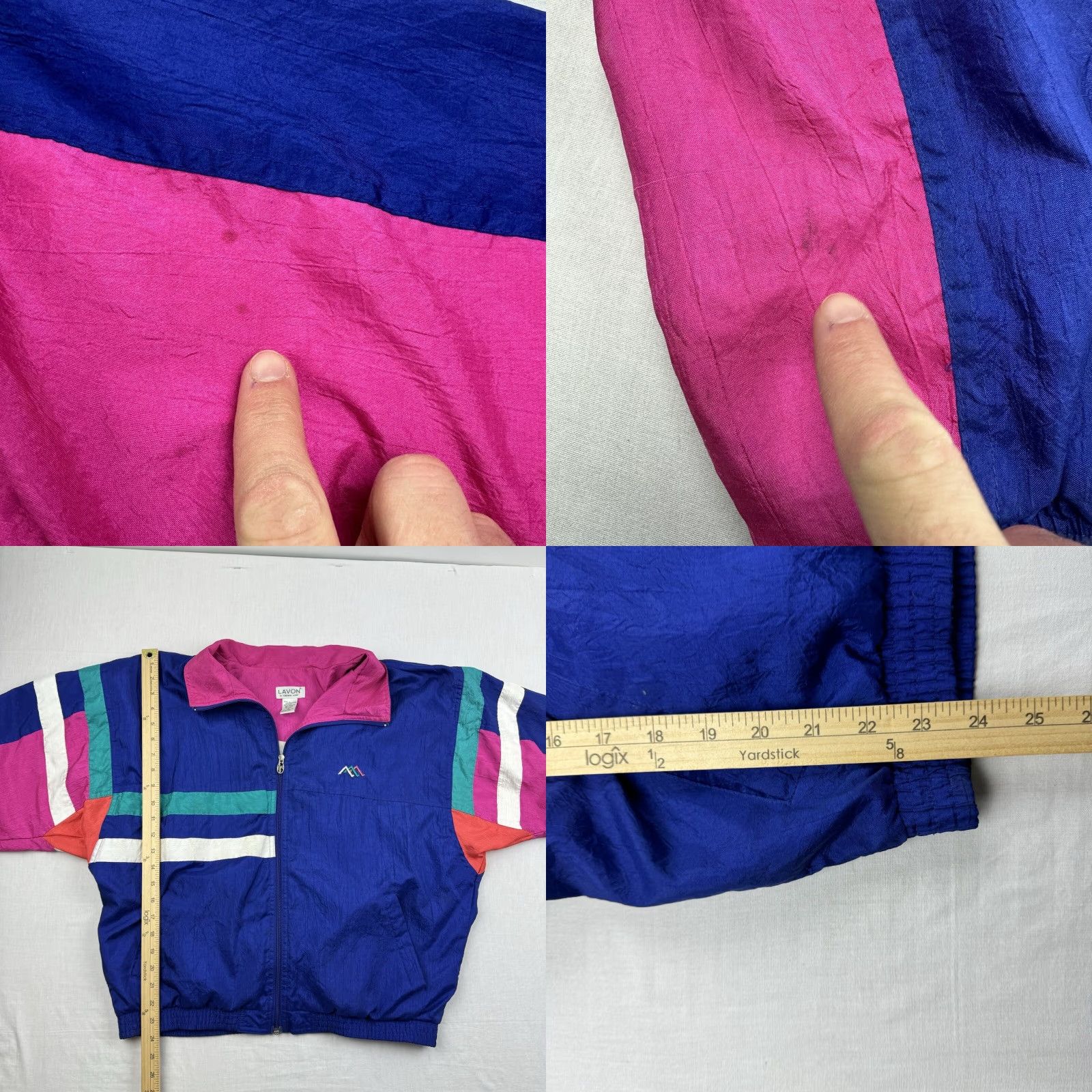 Vintage VINTAGE Lavòn Windbreaker Jacket Womens L Blue Full Zip 80s Size L / US 10 / IT 46 - 8 Thumbnail
