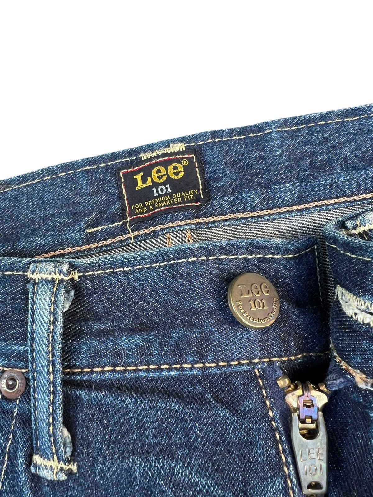 Lee Lee 101 Pure Indigo Dye Mud Denim Blue Line Selvedge Jeans Size US 29 - 7 Thumbnail