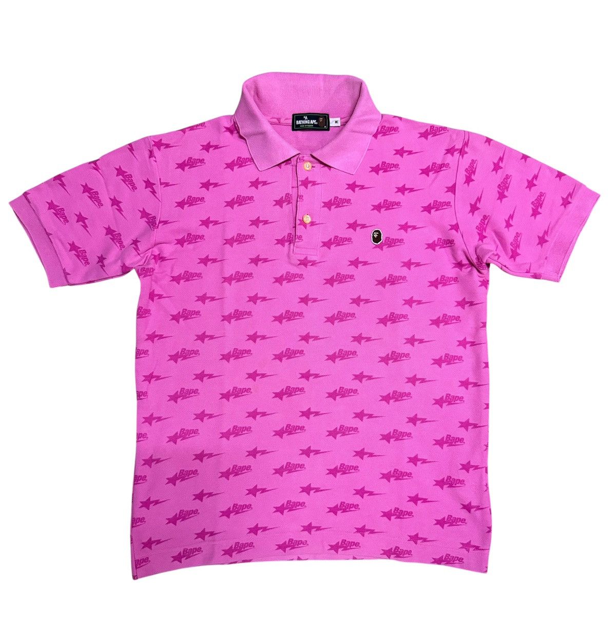 Bape Bape Polo Shirt Bapesta Logo pink Size US M / EU 48-50 / 2 - 5 Thumbnail
