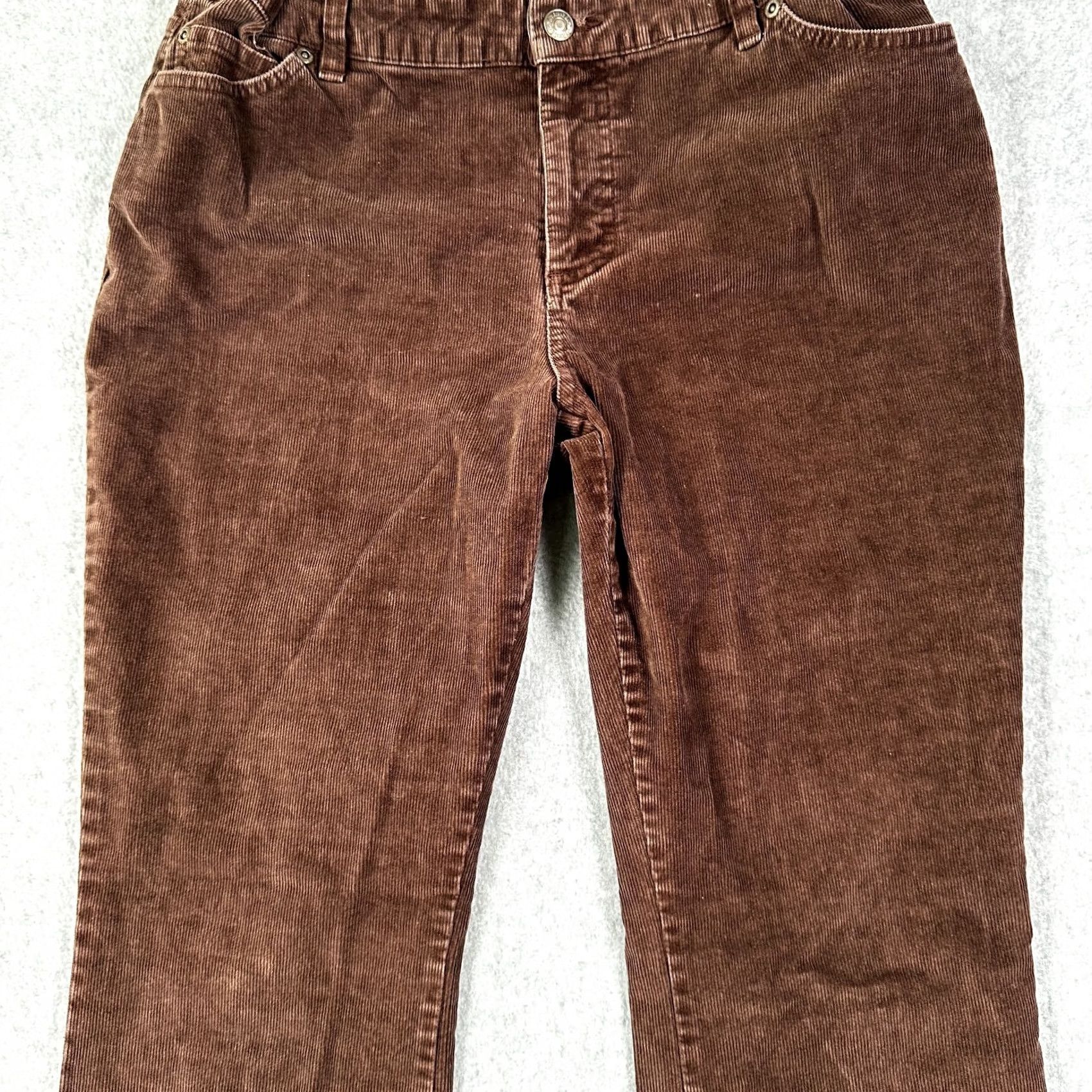 Vintage St. John's Bay Chino Pants Brown Women's 12P Bootcut Corduroy Pockets Regular Inseam 29P Size 34" / US 12 / IT 48 - 6 Thumbnail