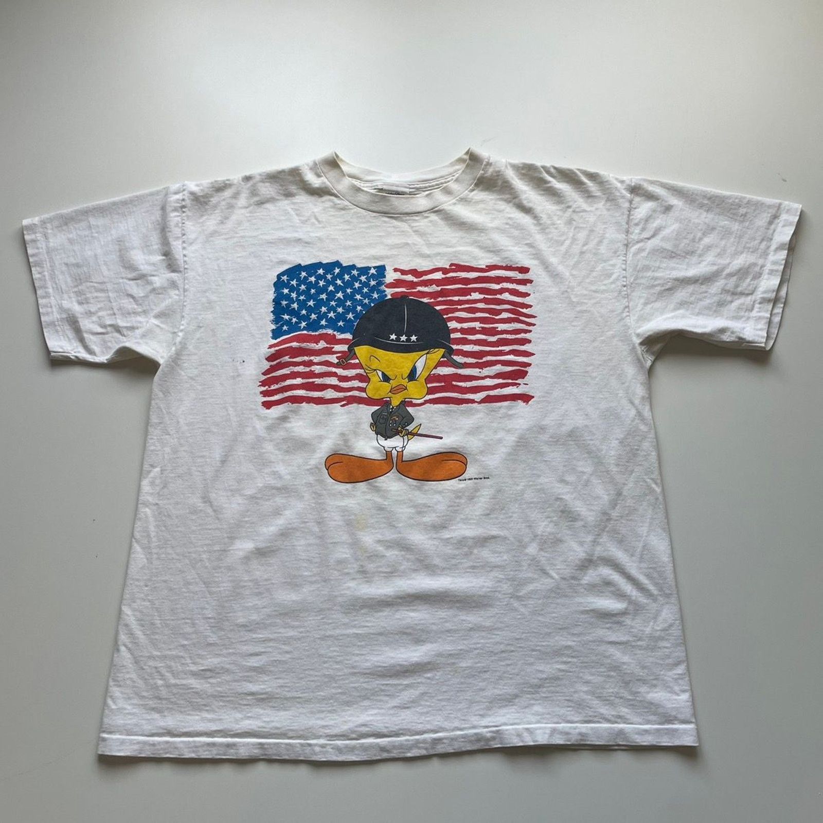 Vintage × Warner Bros Vintage 90s Tweety Bird Warner Bros T Shirt XL Made In USA Size US XL / EU 56 / 4 - 1 Thumbnail