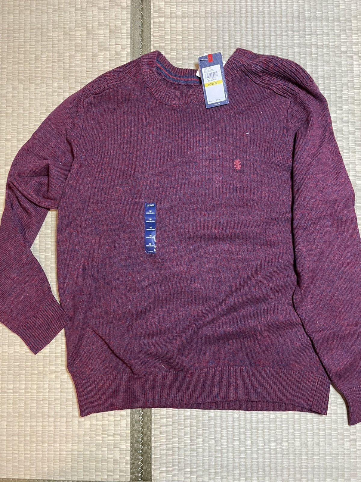 Izod Izod Men's Long Sleeve Crew Neck Solid Sweater, Red, Medium Size US M / EU 48-50 / 2 - 4 Thumbnail