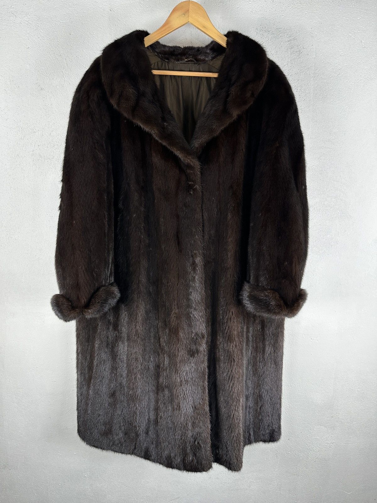 Sagafurs Rare Vintage SAGA Mink Royal Brown Full-Length Fur Lux Coat Size L / US 10 / IT 46 - 1 Thumbnail